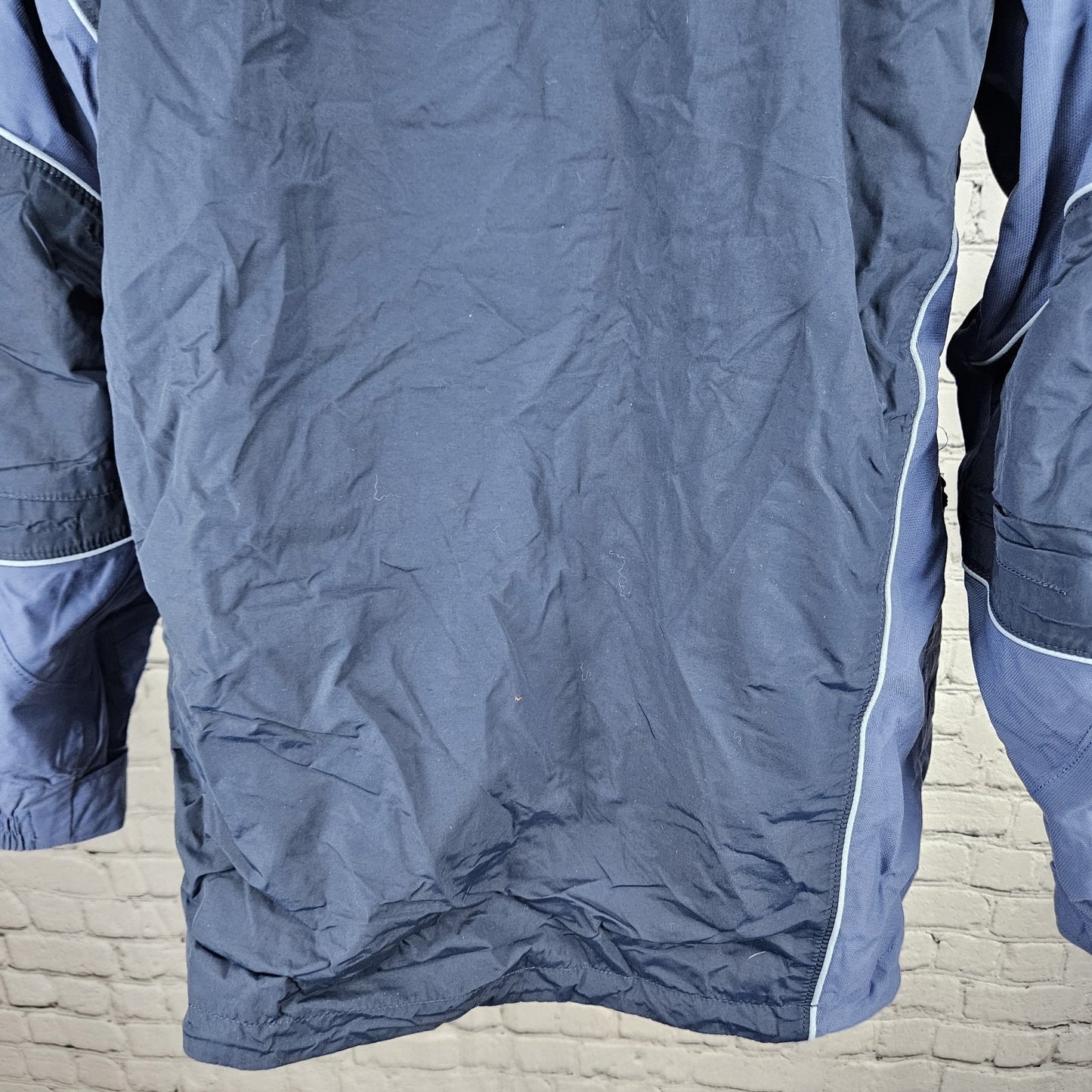 Columbia Blue Titanium Omni Tech Waterproof Breathable Double Zip Jacket Medium