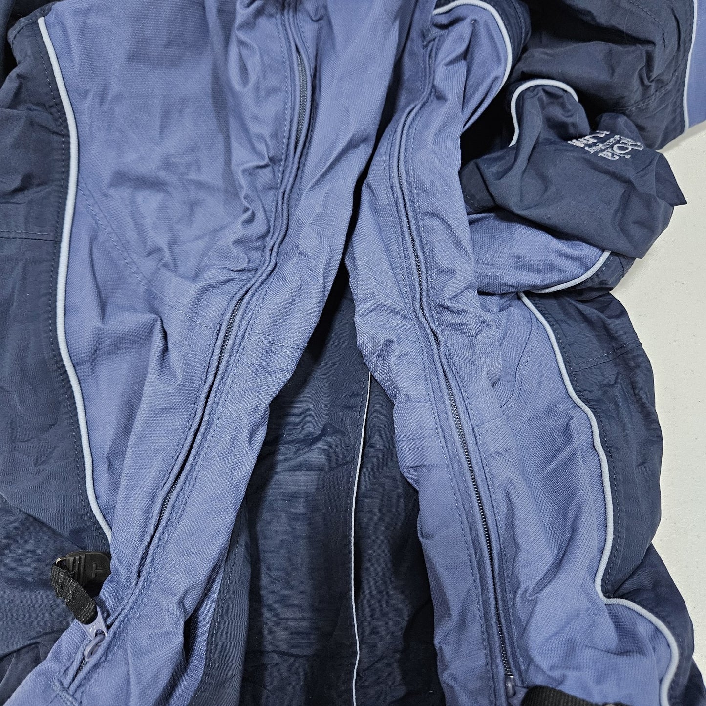 Columbia Blue Titanium Omni Tech Waterproof Breathable Double Zip Jacket Medium