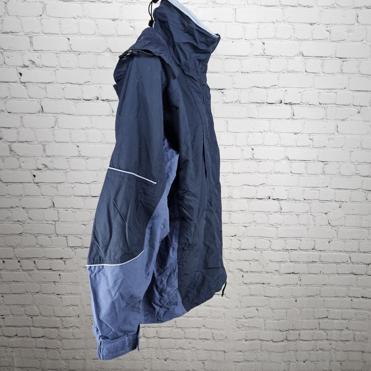 Columbia Blue Titanium Omni Tech Waterproof Breathable Double Zip Jacket Medium