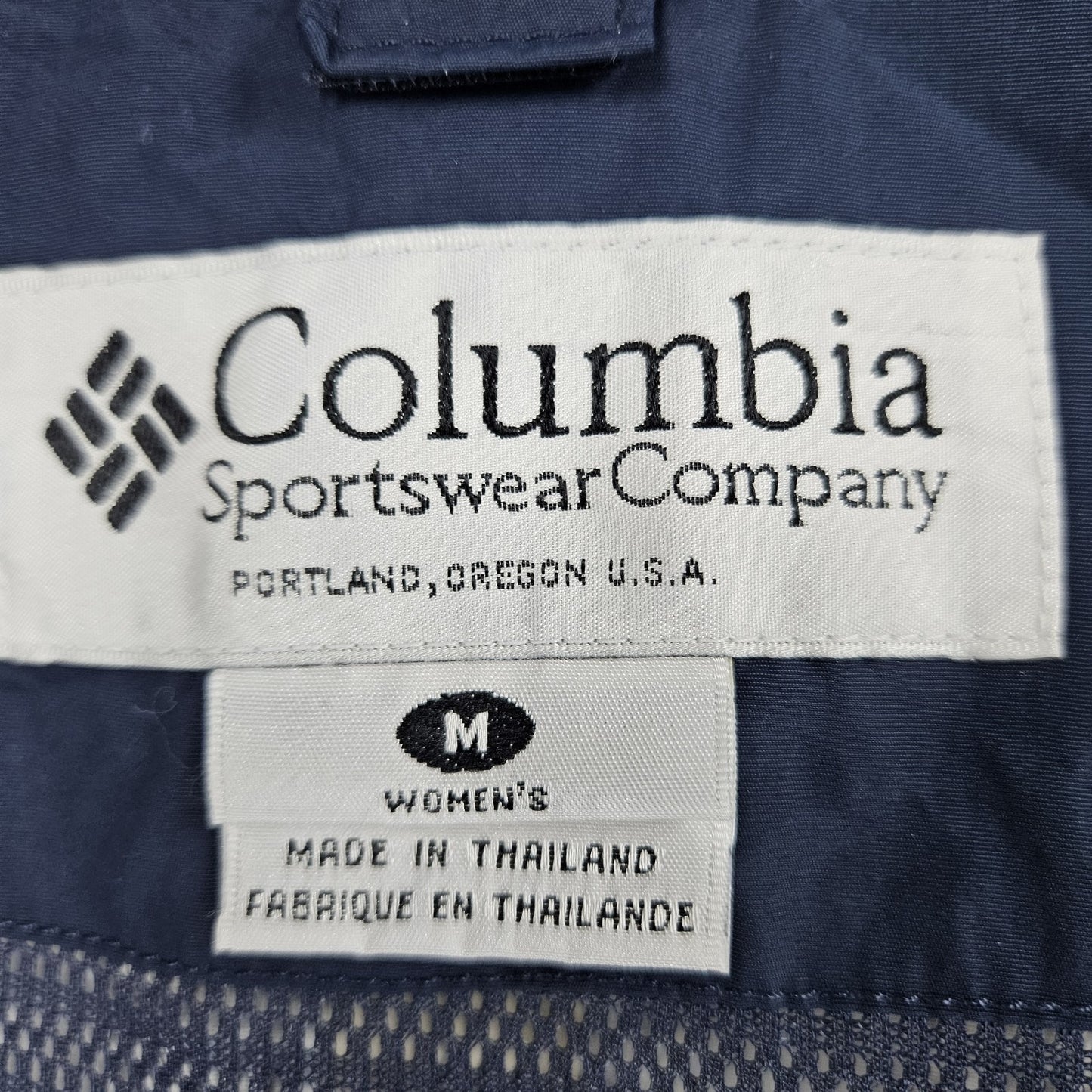 Columbia Blue Titanium Omni Tech Waterproof Breathable Double Zip Jacket Medium