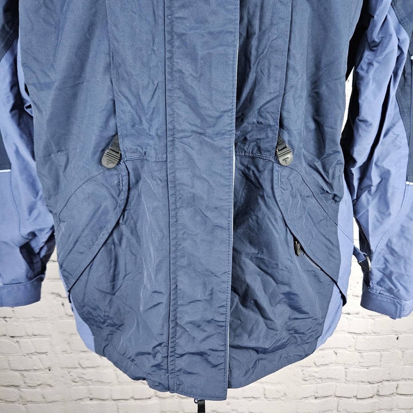 Columbia Blue Titanium Omni Tech Waterproof Breathable Double Zip Jacket Medium