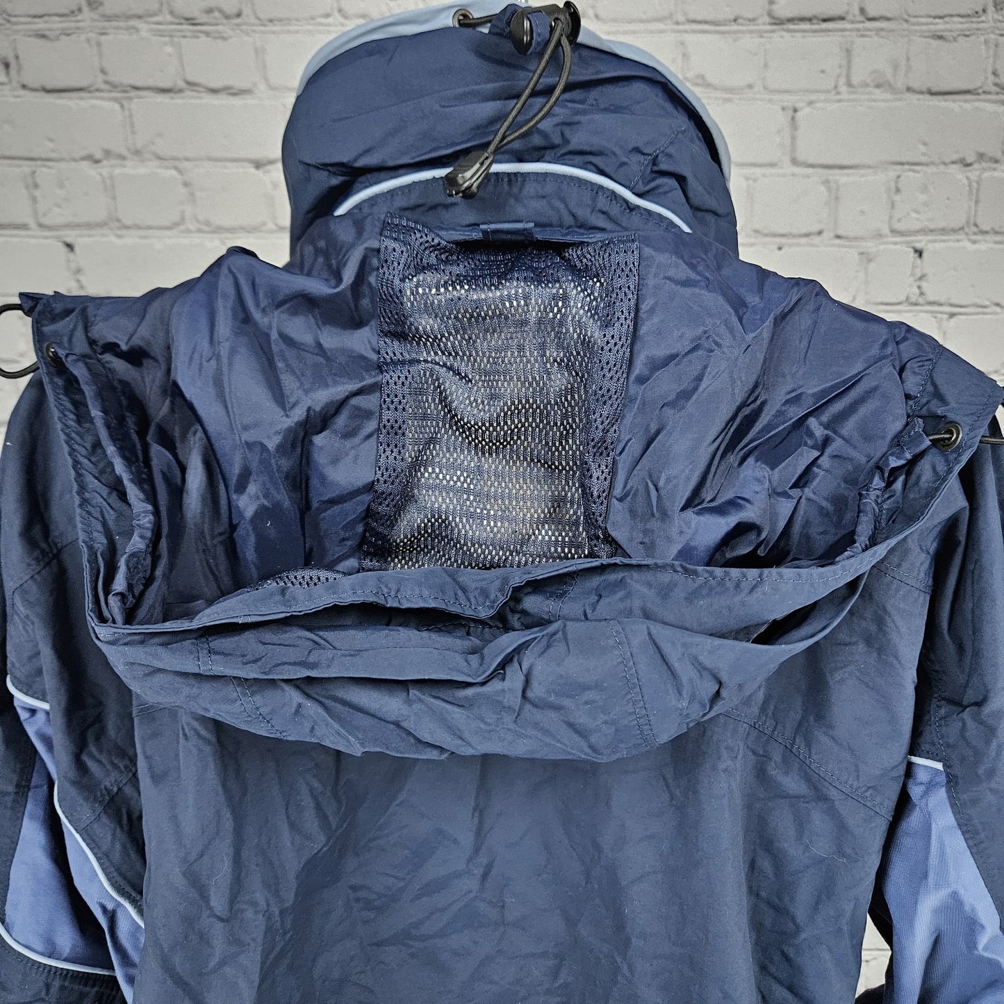 Columbia Blue Titanium Omni Tech Waterproof Breathable Double Zip Jacket Medium