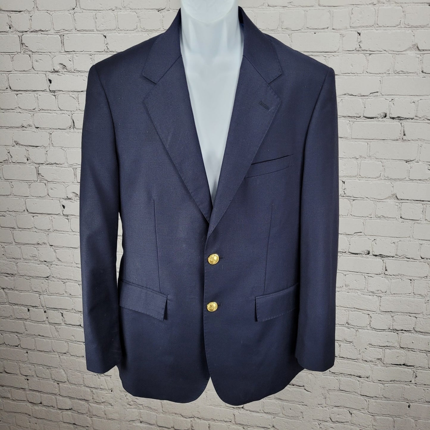 Blaze-In Sportswear Navy Phi Delta Theta Worsted Wool Notch Blazer Sportcoat 40R