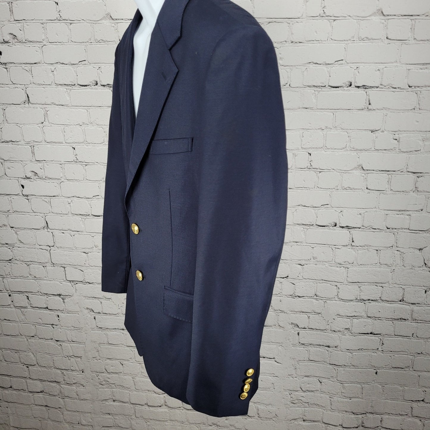 Blaze-In Sportswear Navy Phi Delta Theta Worsted Wool Notch Blazer Sportcoat 40R