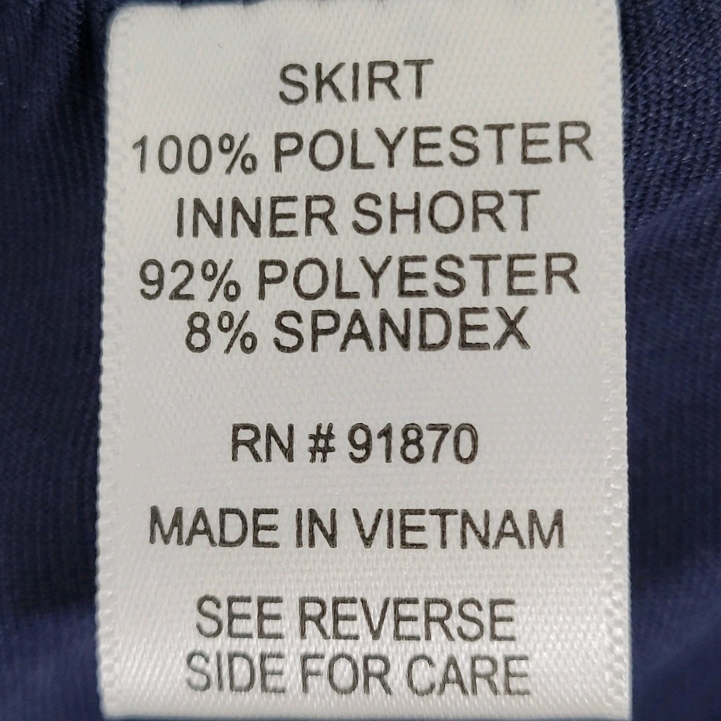 Pebble Beach Navy Stripe Dry Luxe Performance Lined Skort Size XXL (42x17.5)