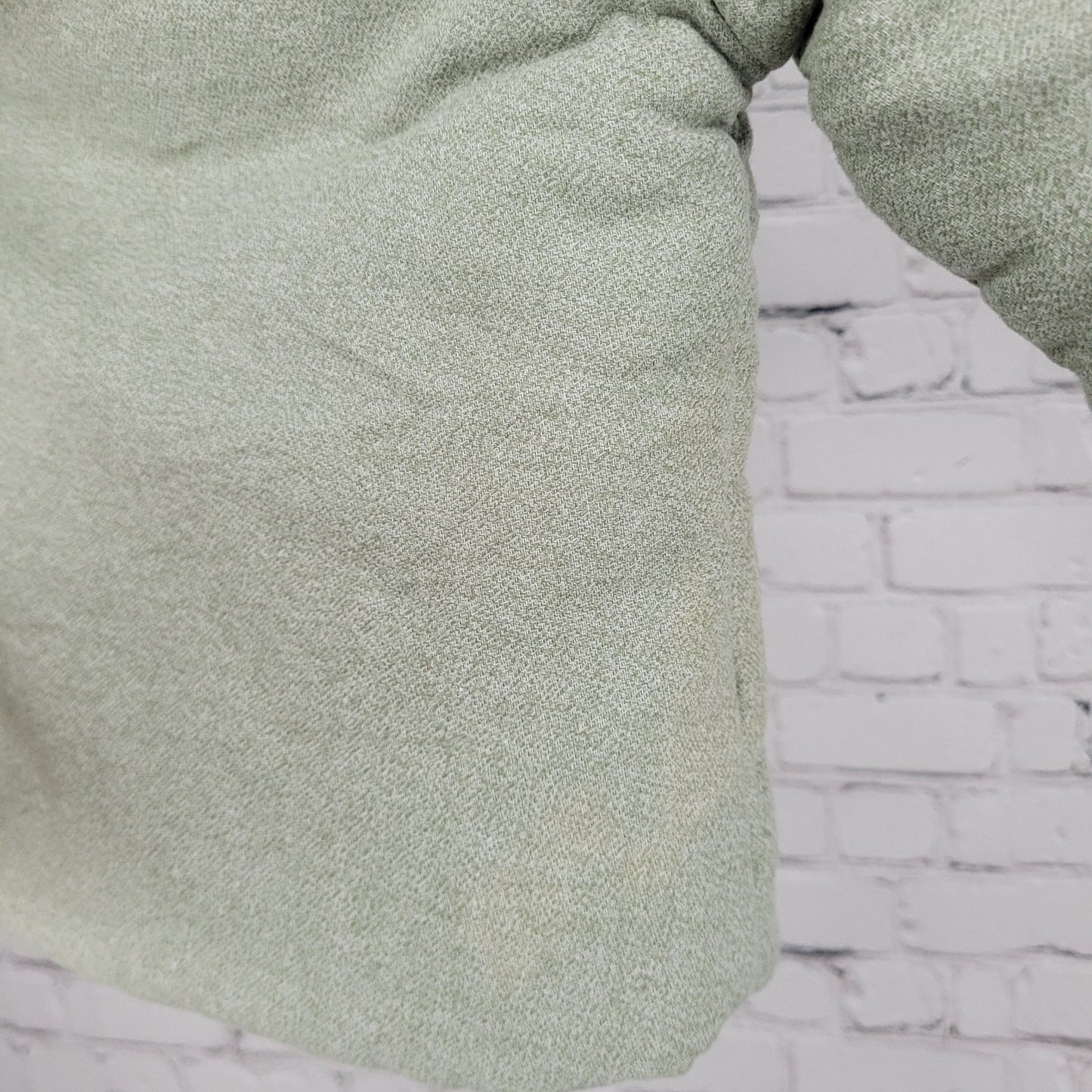 7 For All Mankind  Muted Green 100% Cotton Fur Trim Hooded Jacket Size 24M