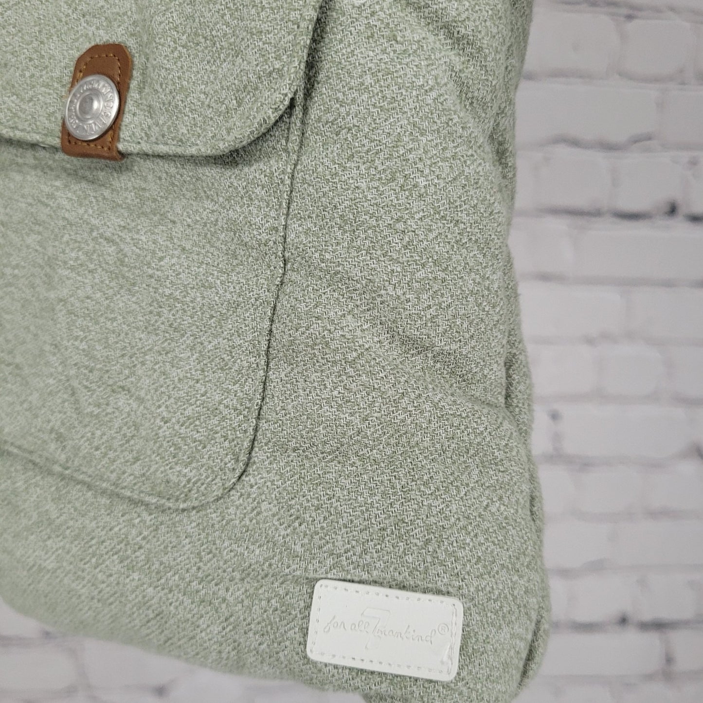 7 For All Mankind  Muted Green 100% Cotton Fur Trim Hooded Jacket Size 24M