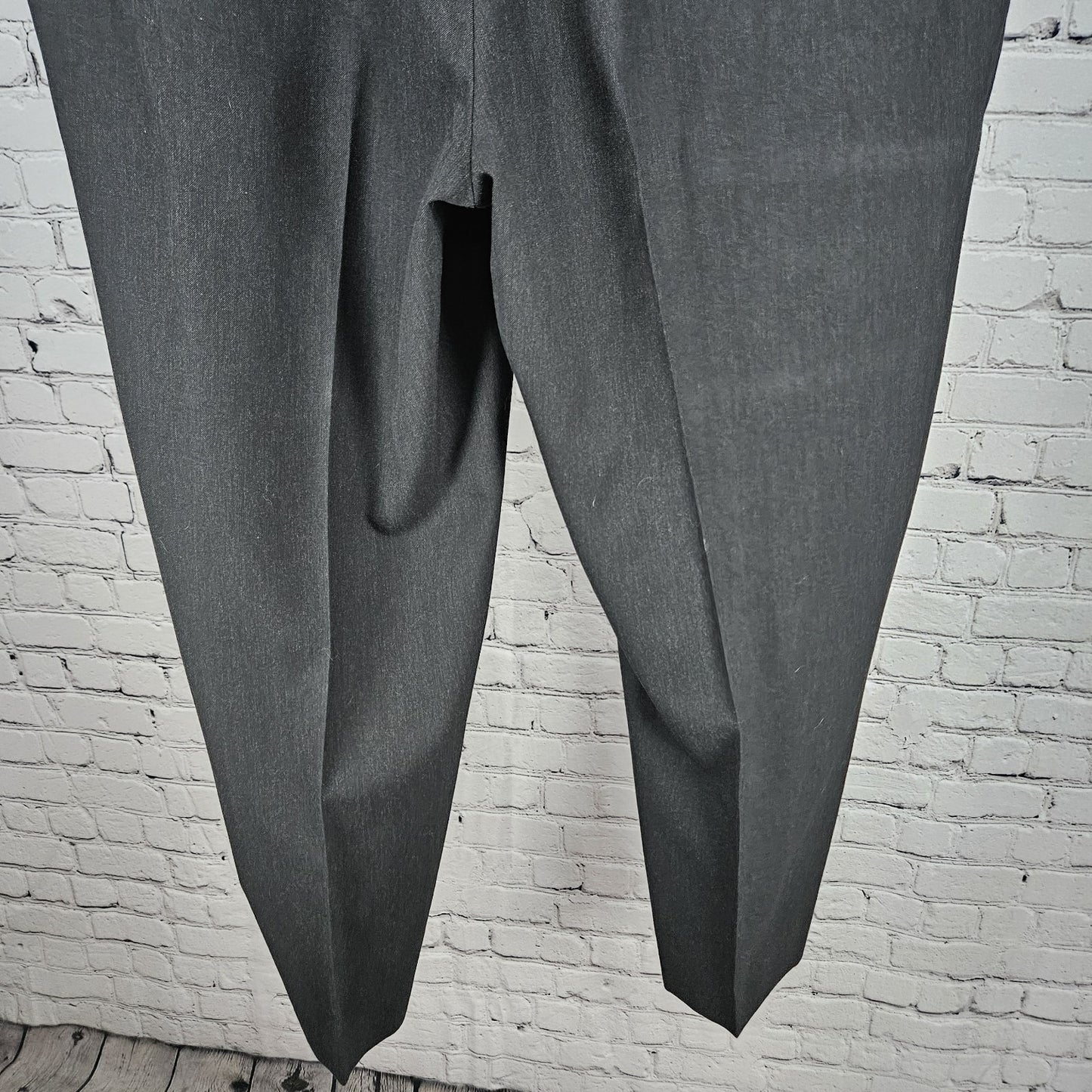 Joseph & Feiss Gold Grey Wool Blend Flat Front Straight Leg Dress Pants 42x29