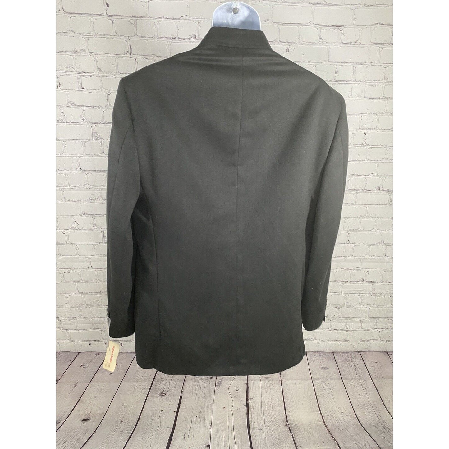 VTG NWT Bill Robinson Black Polyester Micro Fiber 3 Button Jacket Blazer 44L