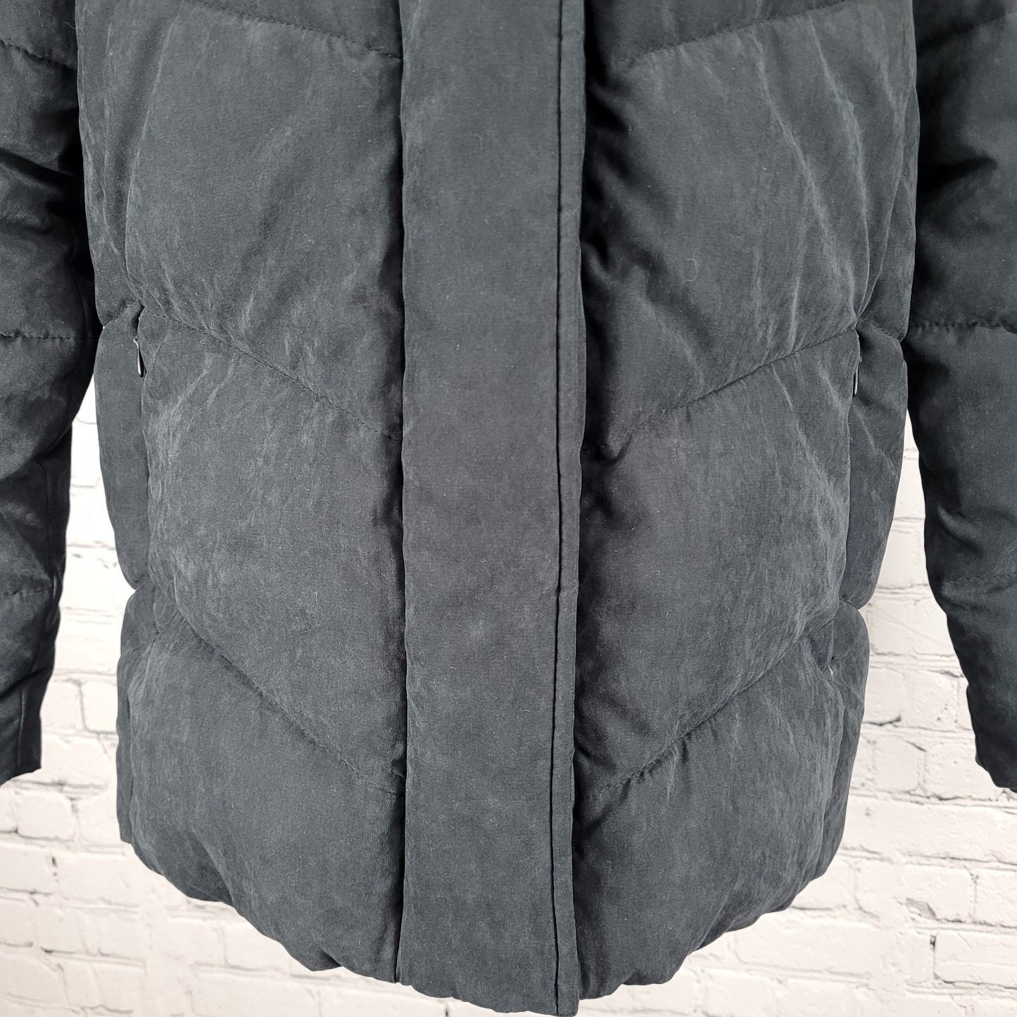 Abercrombie & Fitch Ultra Black Fleece Lined Insulated Hooded Jacket Size XS