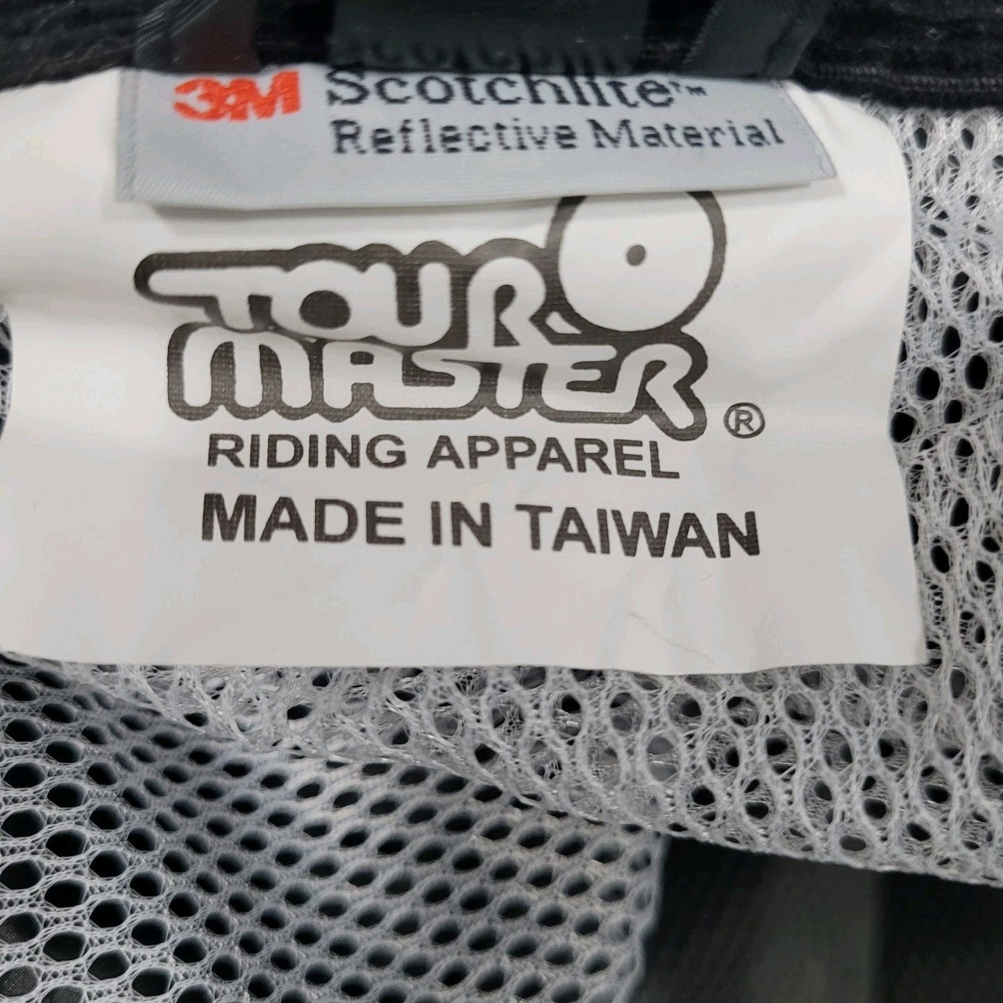 Tour Master Riding Apparel Black Coat 3M Scotchlite Reflective Rain Jacket L 44