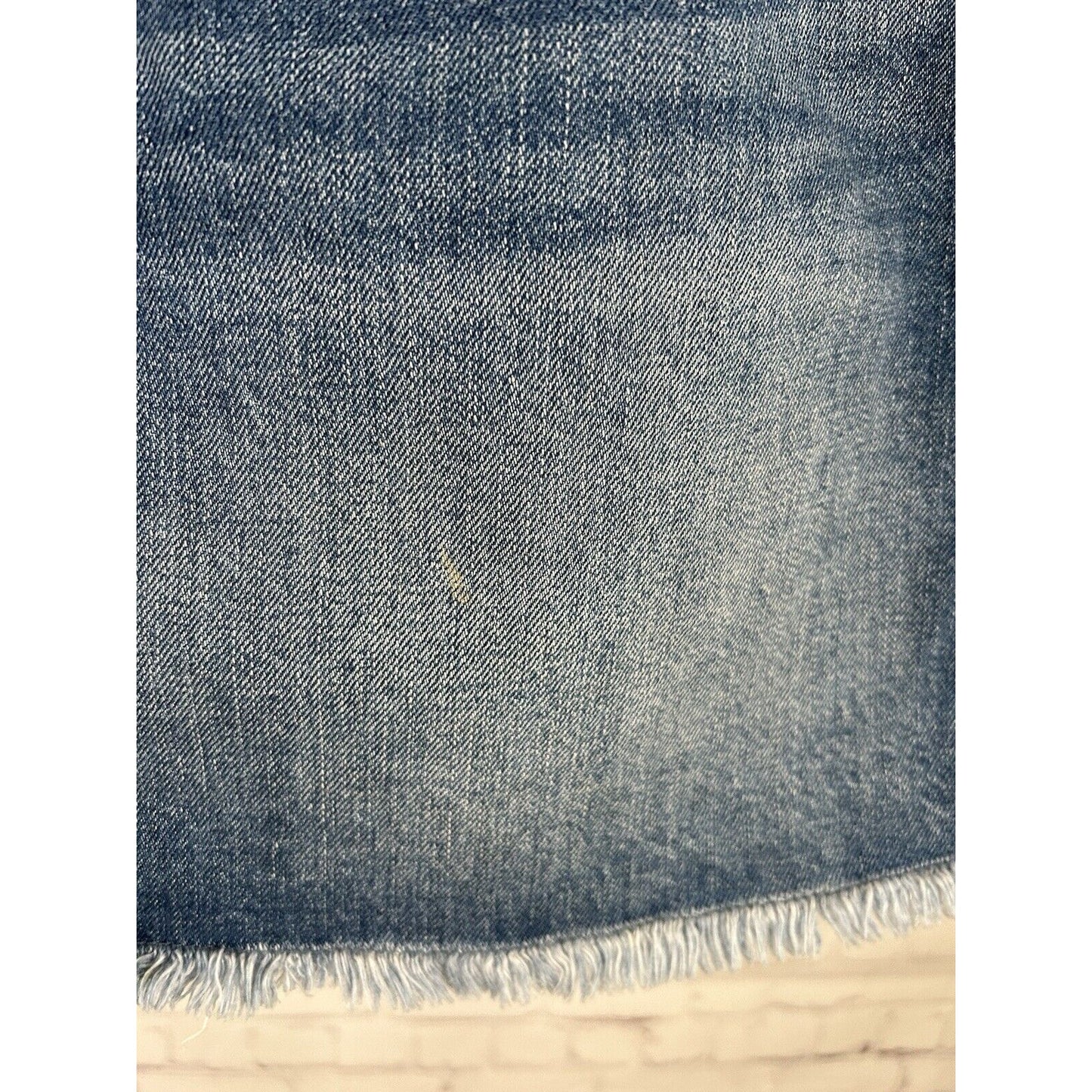 Madewell Medium Wash Raw Hem Straight Pencil Denim Mini Skirt Women’s 29