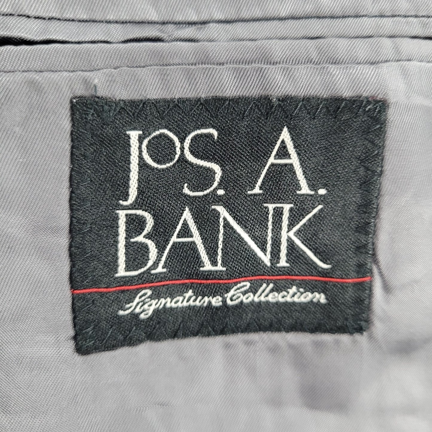 Jos A Bank Black Beige Silk Wool Signature Collection Blazer Sport Coat 46L
