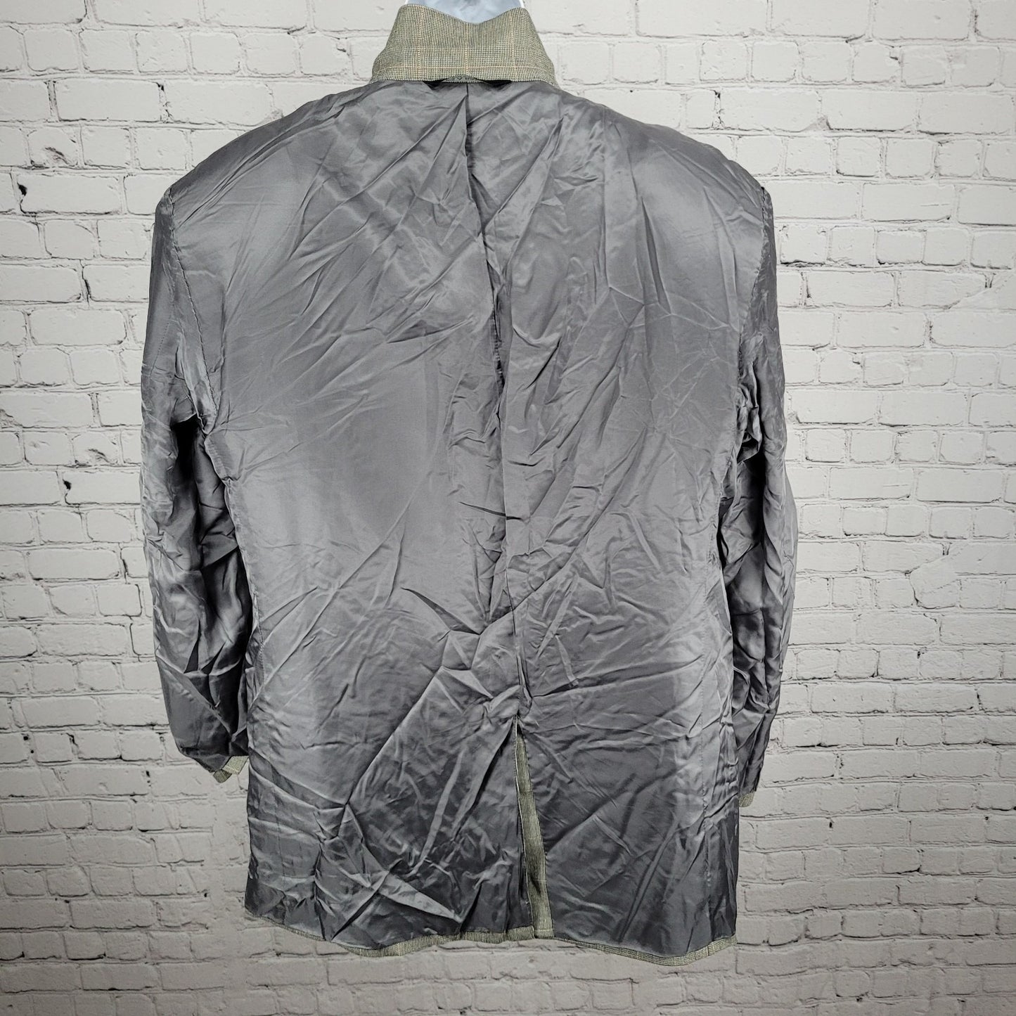 Jos A Bank Black Beige Silk Wool Signature Collection Blazer Sport Coat 46L
