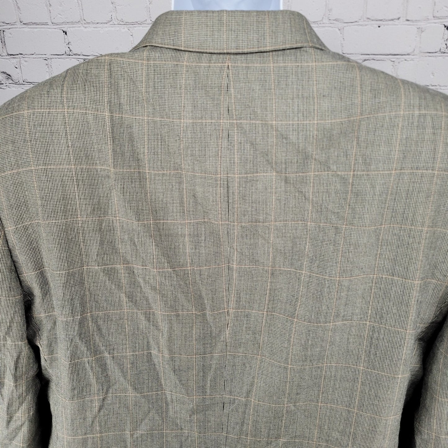 Jos A Bank Black Beige Silk Wool Signature Collection Blazer Sport Coat 46L