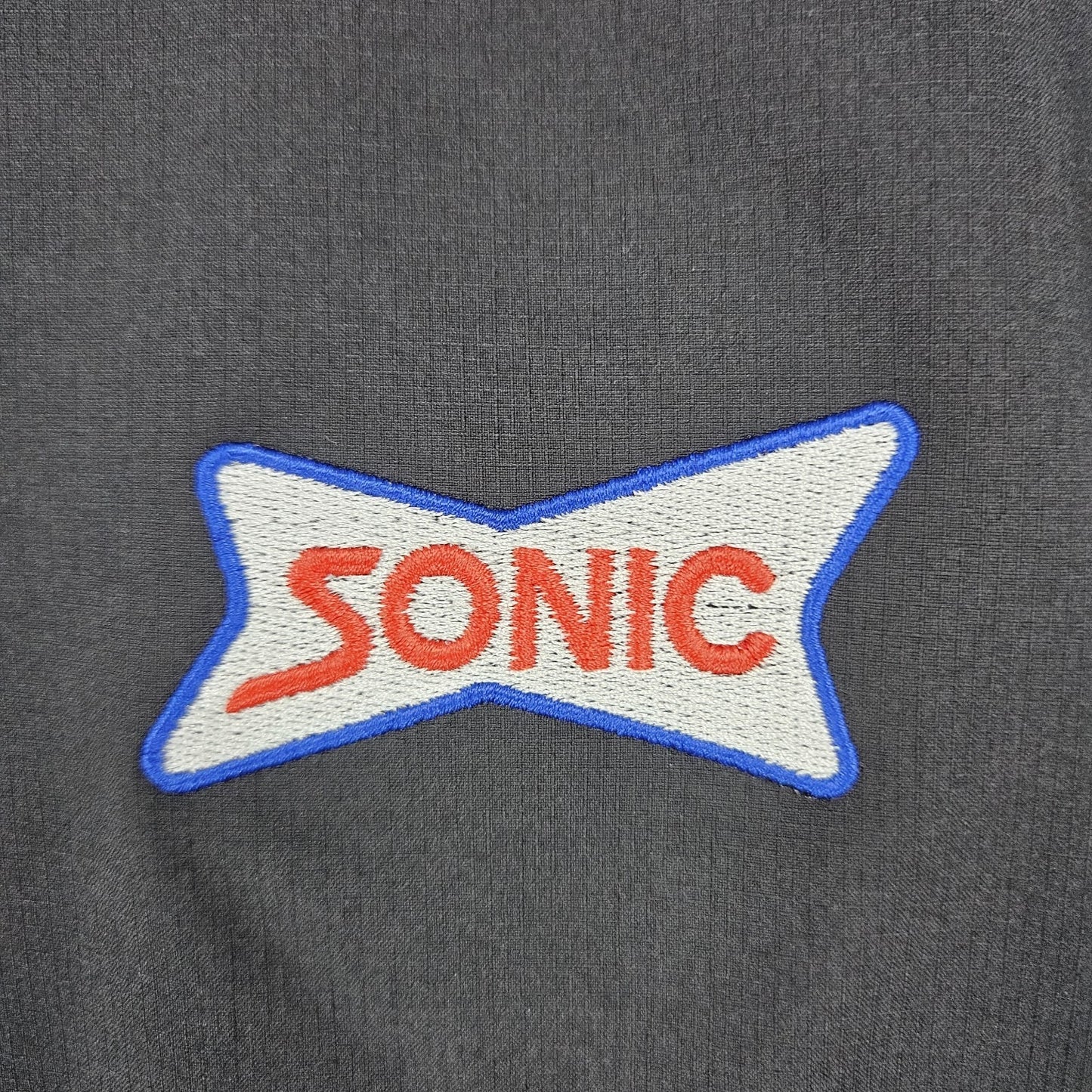Sonic Black Fleece Lined Logo Employee Uniform Zip Pockets Jacket Medium M