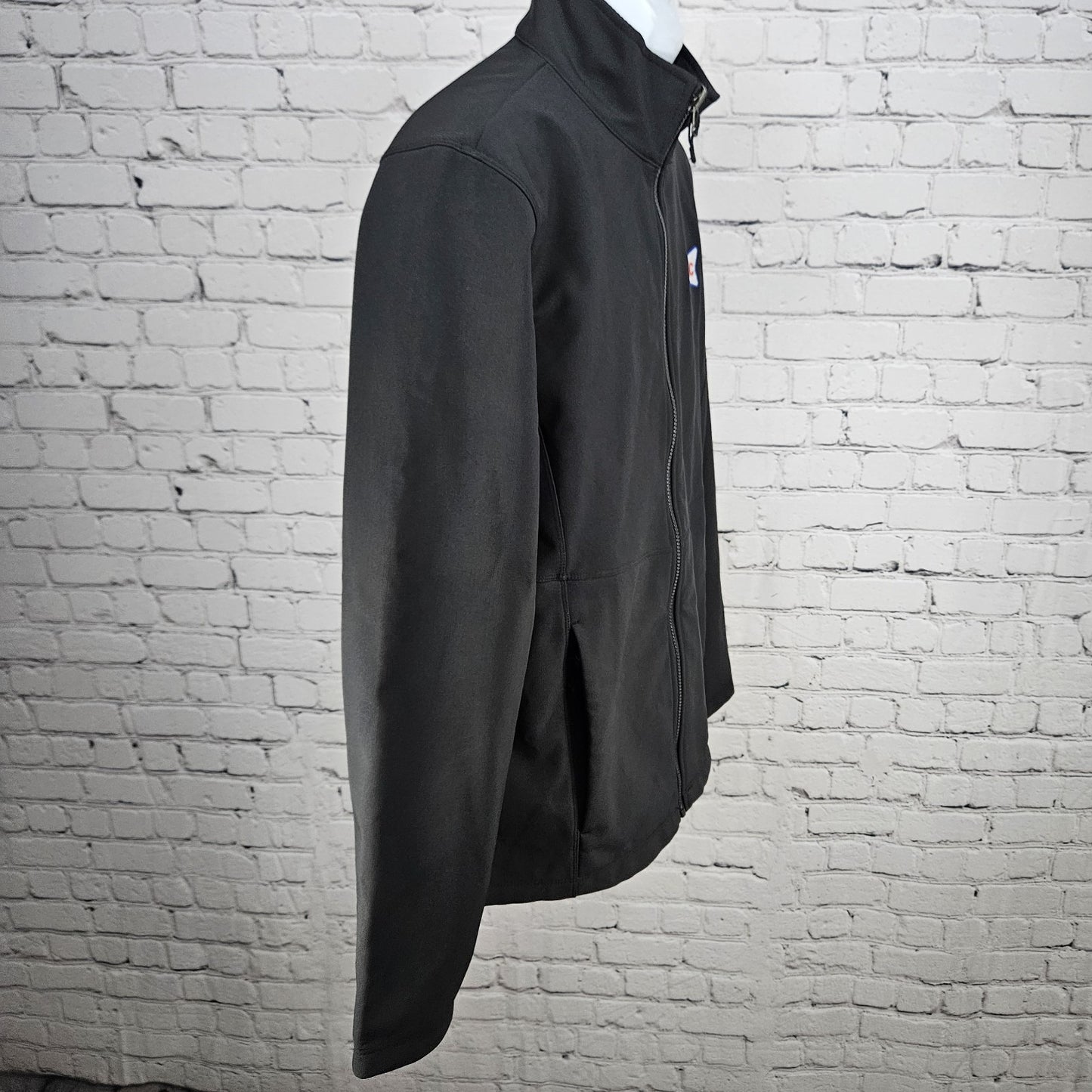 Sonic Black Fleece Lined Logo Employee Uniform Zip Pockets Jacket Medium M