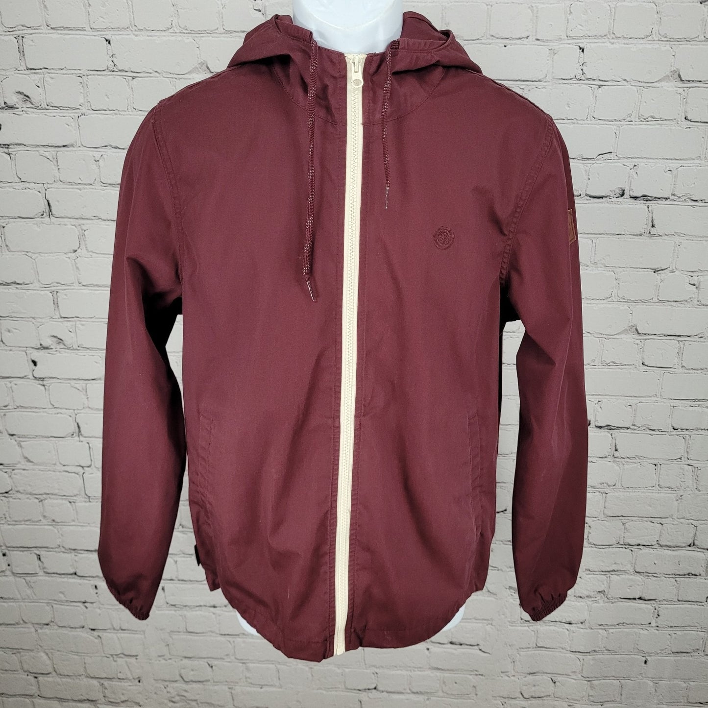 Element Wolfeboro Collection Deep Red Full Zip Hooded Jacket Size Small S