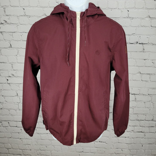 Element Wolfeboro Collection Deep Red Full Zip Hooded Jacket Size Small S