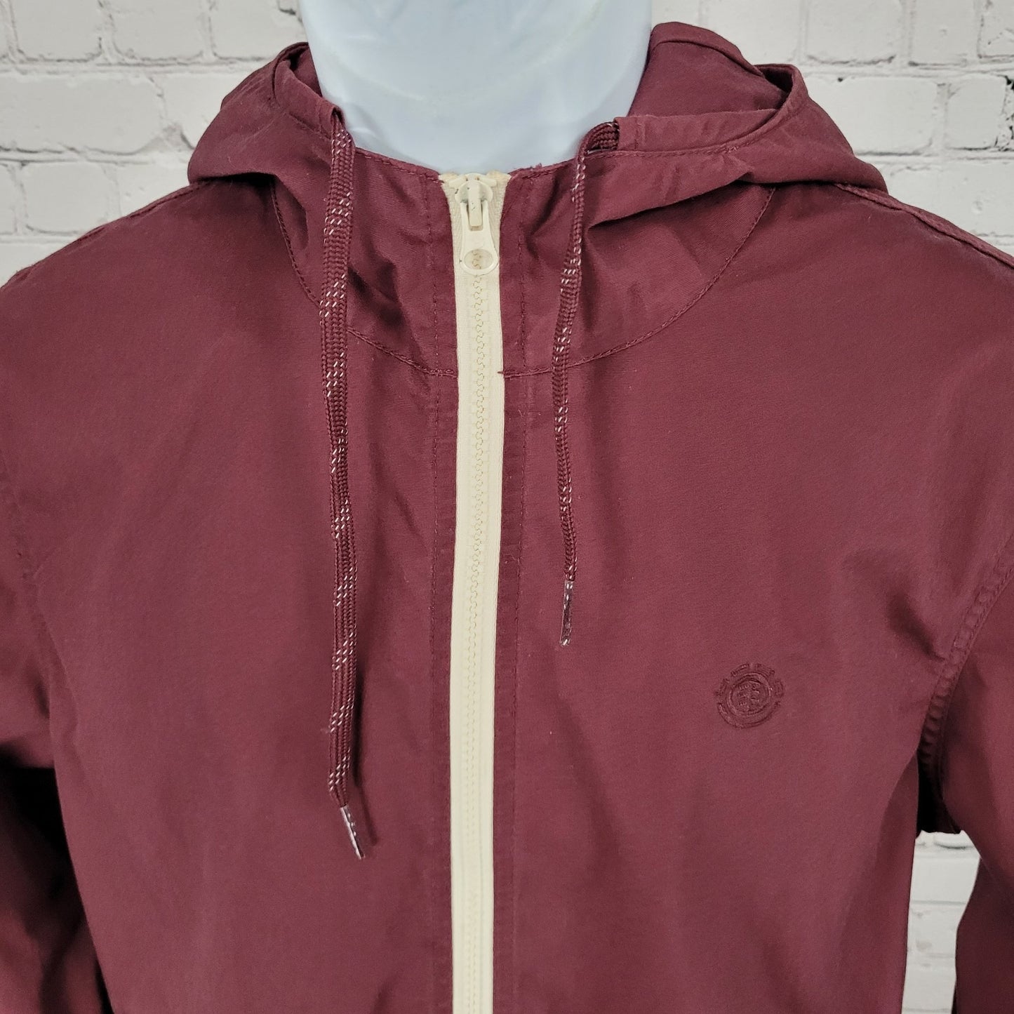 Element Wolfeboro Collection Deep Red Full Zip Hooded Jacket Size Small S