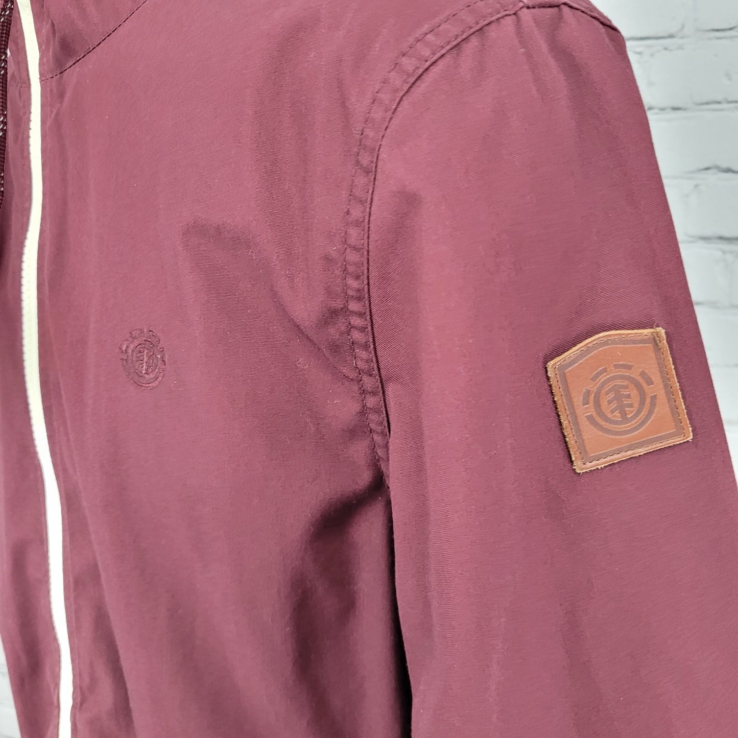 Element Wolfeboro Collection Deep Red Full Zip Hooded Jacket Size Small S