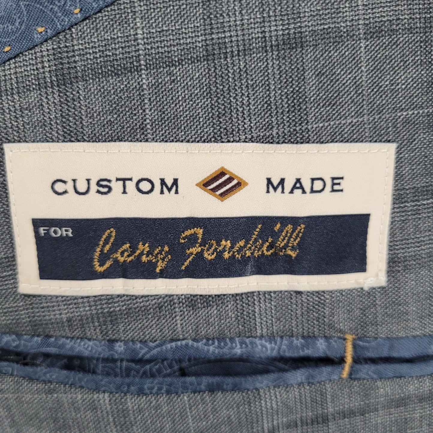 Joseph Abboud Guabello Grey 100% Wool Check Blazer Sport Coat USA Made Size 46S