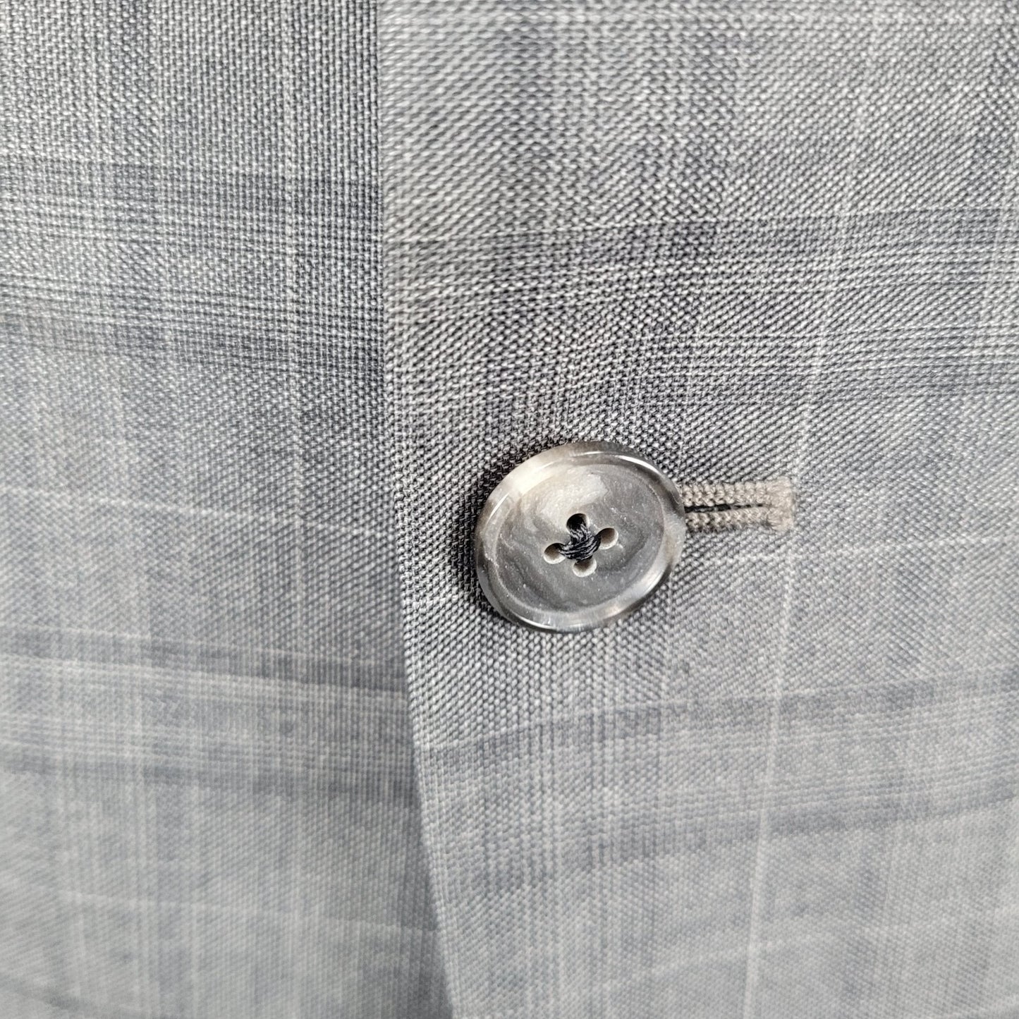 Joseph Abboud Guabello Grey 100% Wool Check Blazer Sport Coat USA Made Size 46S