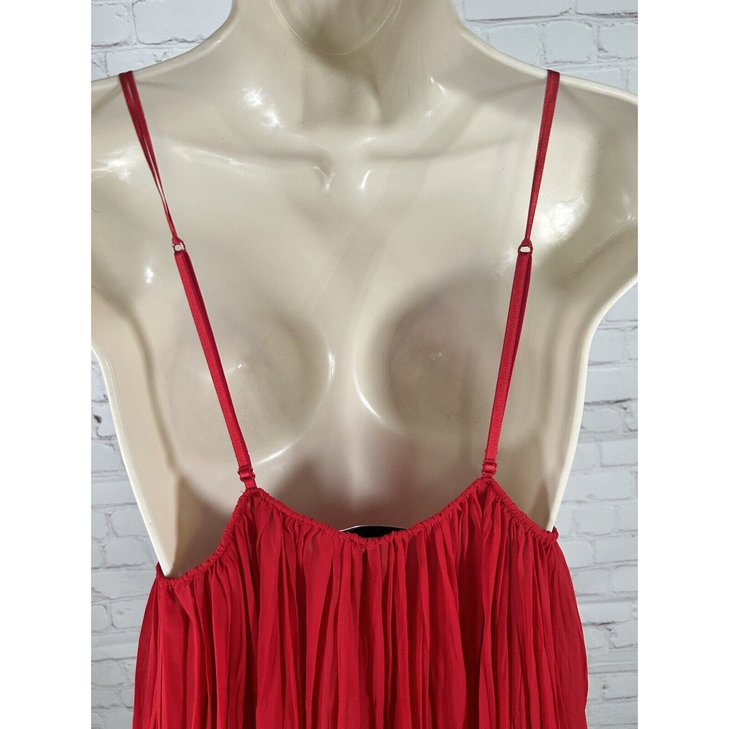 Victoria’s Secret Red Sheer Lace Top Baby Doll Chemise Nightie Women’s Size L