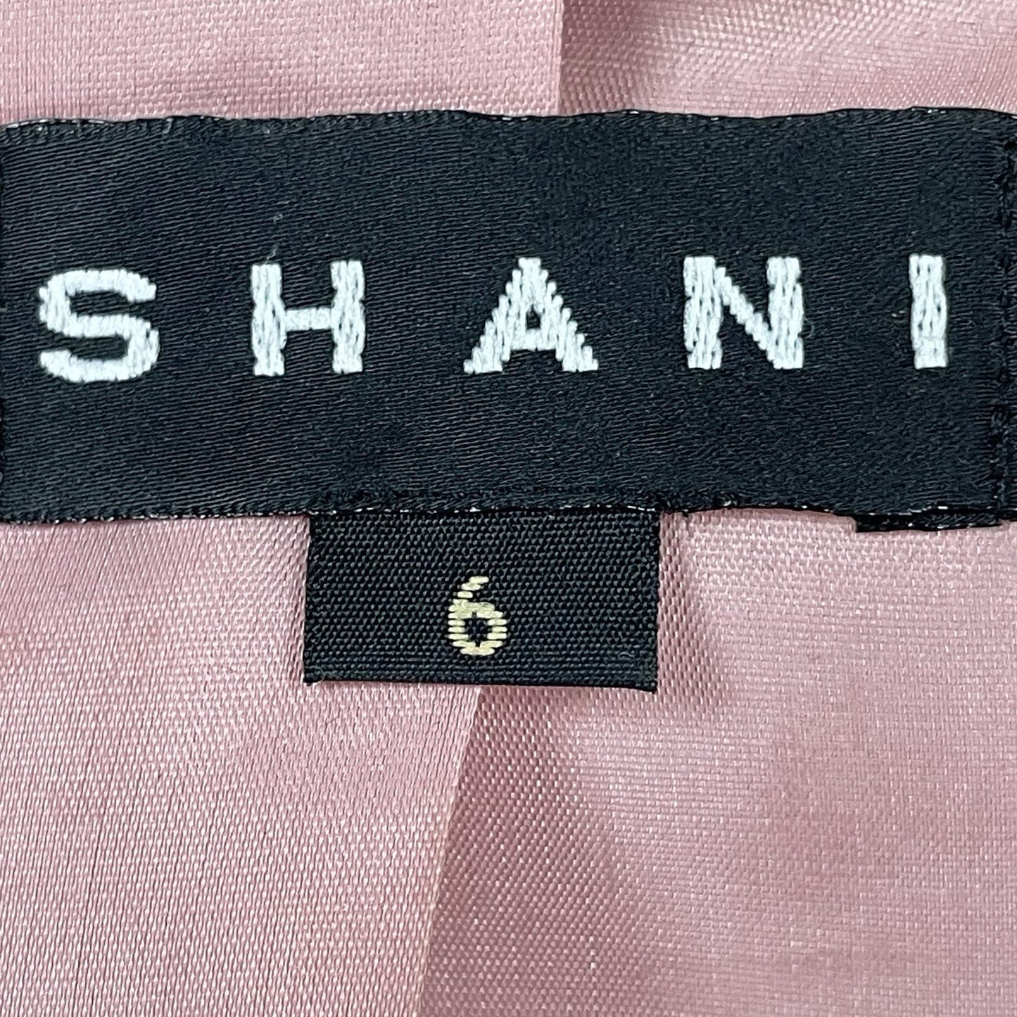 Shani Pink Pastel Floral Silk Chiffon Beaded Lined Button Blazer Jacket USA 6