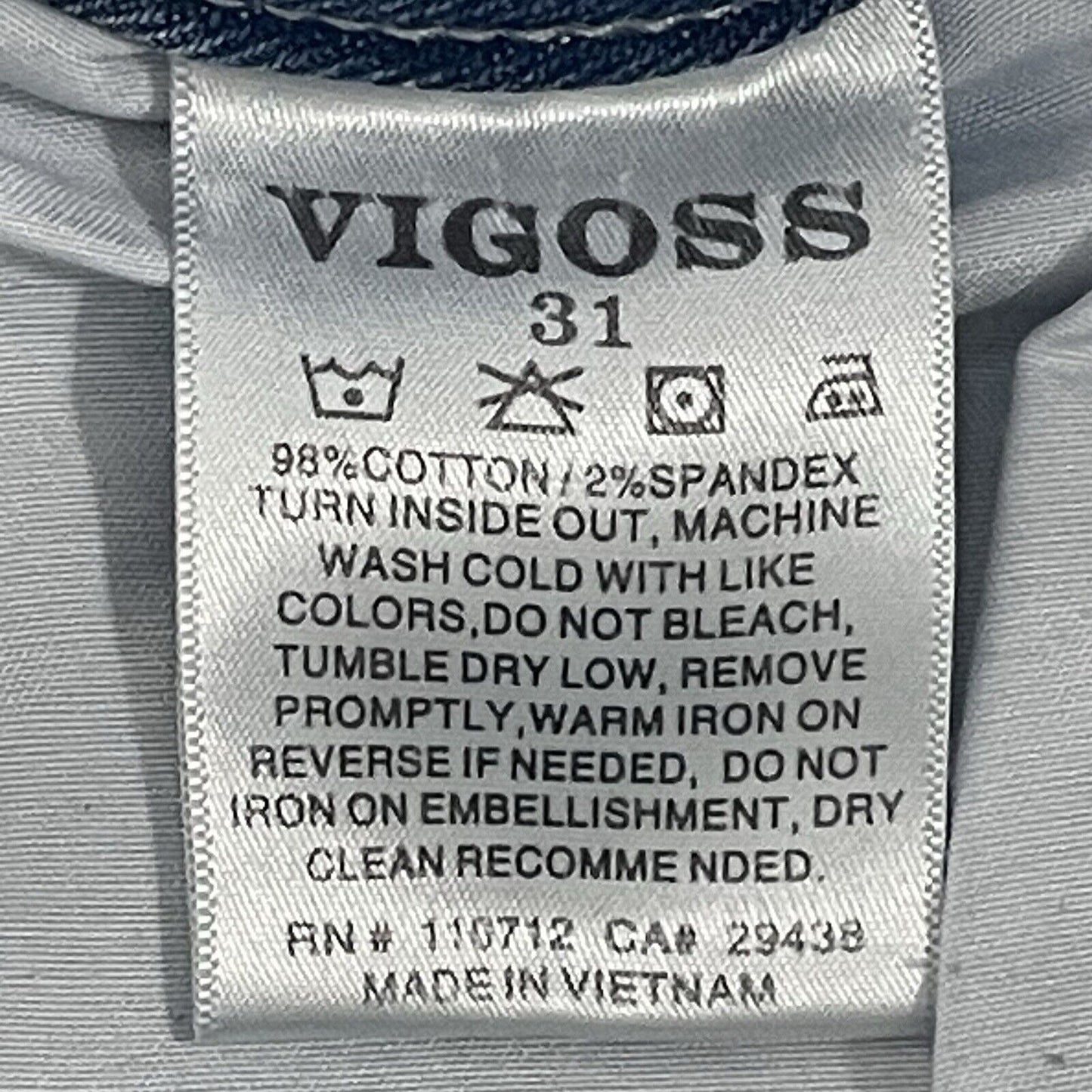 Vigoss Thompson Tomboy Distressed High Rise Medium Wash Skinny Jeans 31 (31x27)