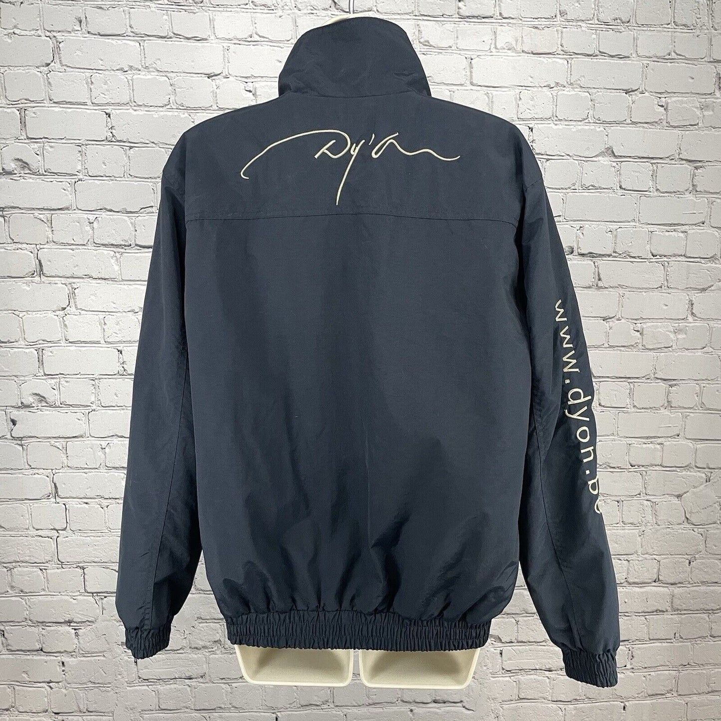 Dyon Navy Blue Riding Jacket Waterproof Fleece Lined Zipped Pockets Size Small S