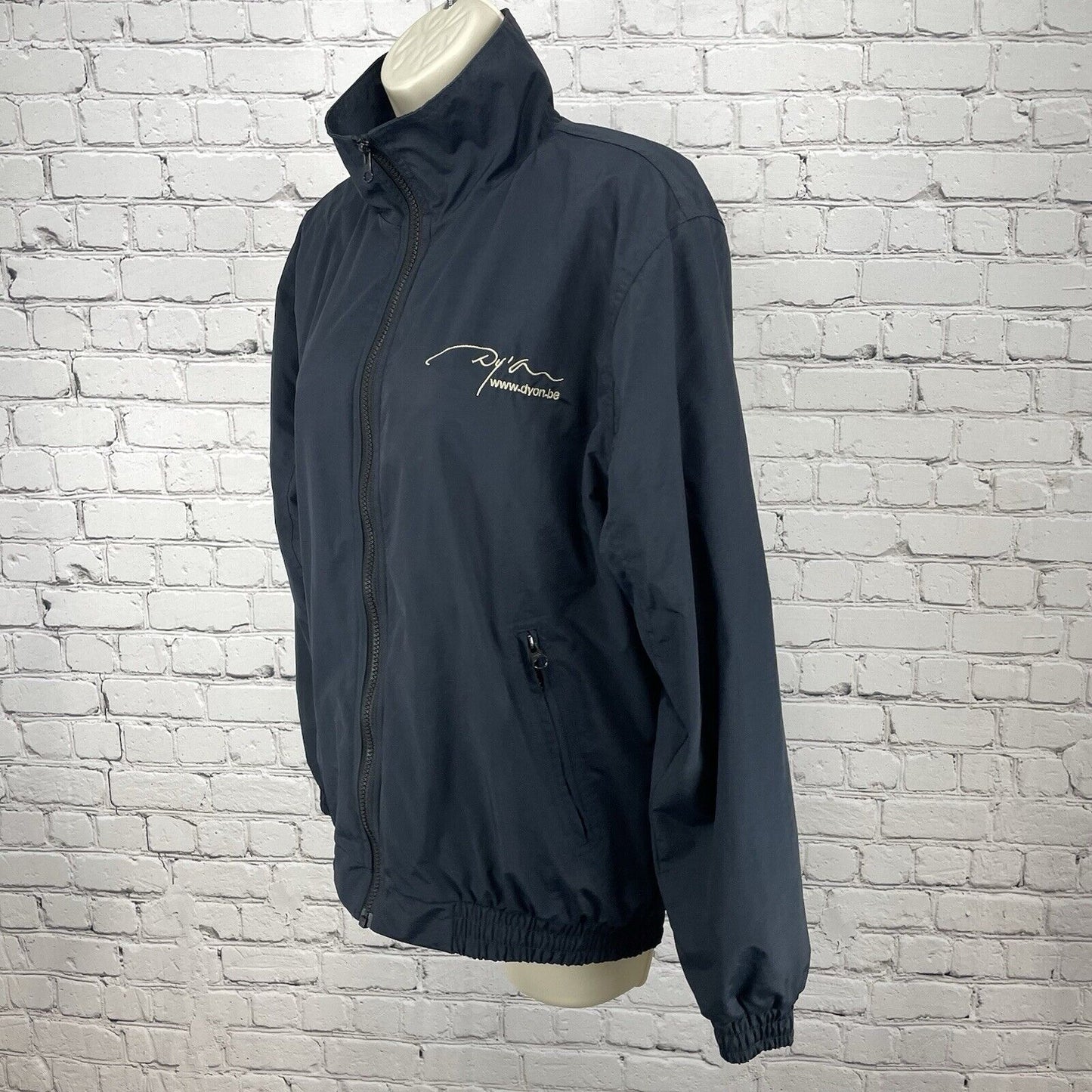 Dyon Navy Blue Riding Jacket Waterproof Fleece Lined Zipped Pockets Size Small S
