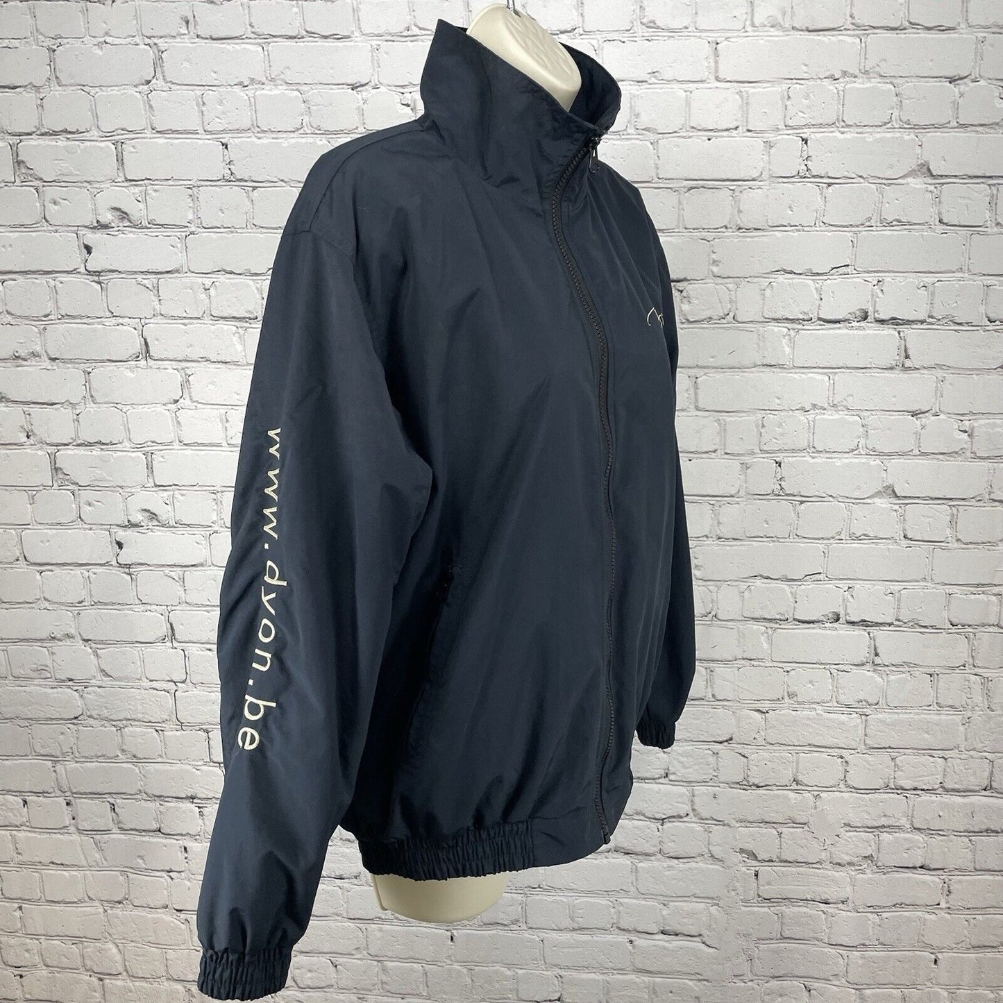 Dyon Navy Blue Riding Jacket Waterproof Fleece Lined Zipped Pockets Size Small S