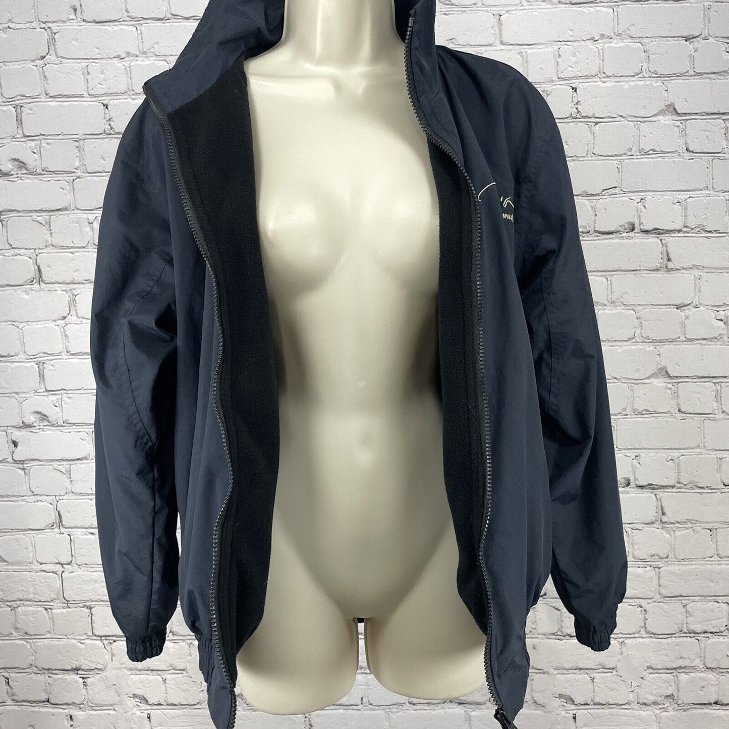Dyon Navy Blue Riding Jacket Waterproof Fleece Lined Zipped Pockets Size Small S