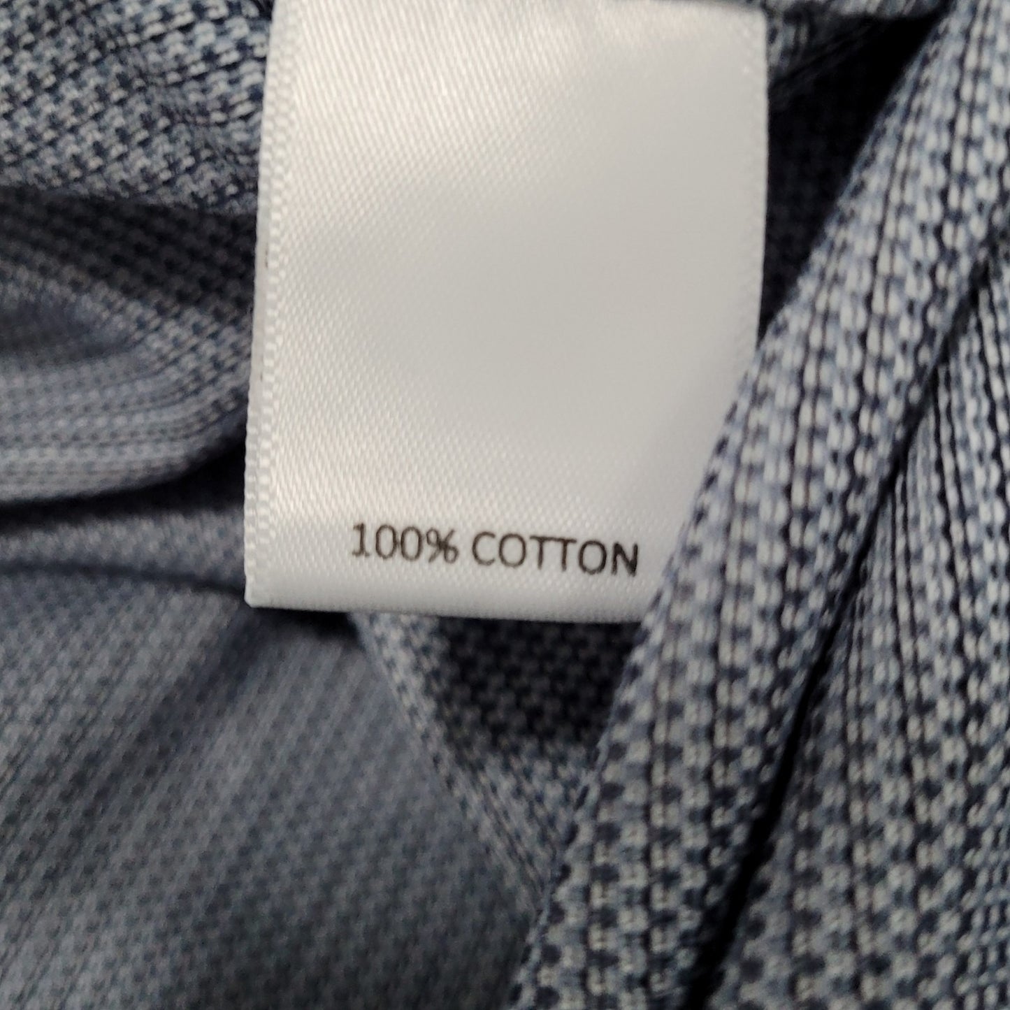 Cremieux Black Grey 100% Cotton Button Up Long Sleeve Dress Shirt Large L