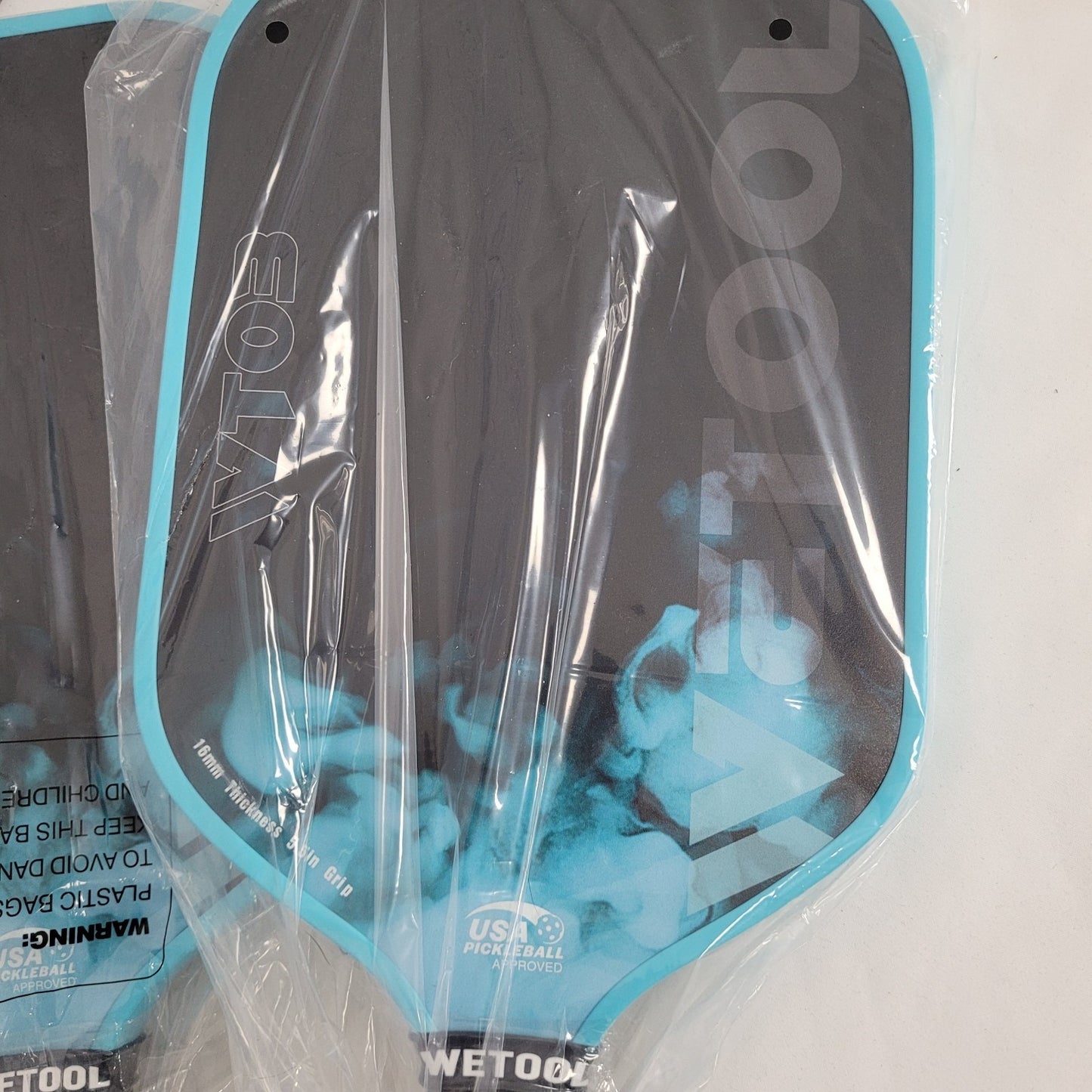 New Wetool WT03 USA Pickleball Approved 16mm Thickness 5.5" Grip Paddles Set 2
