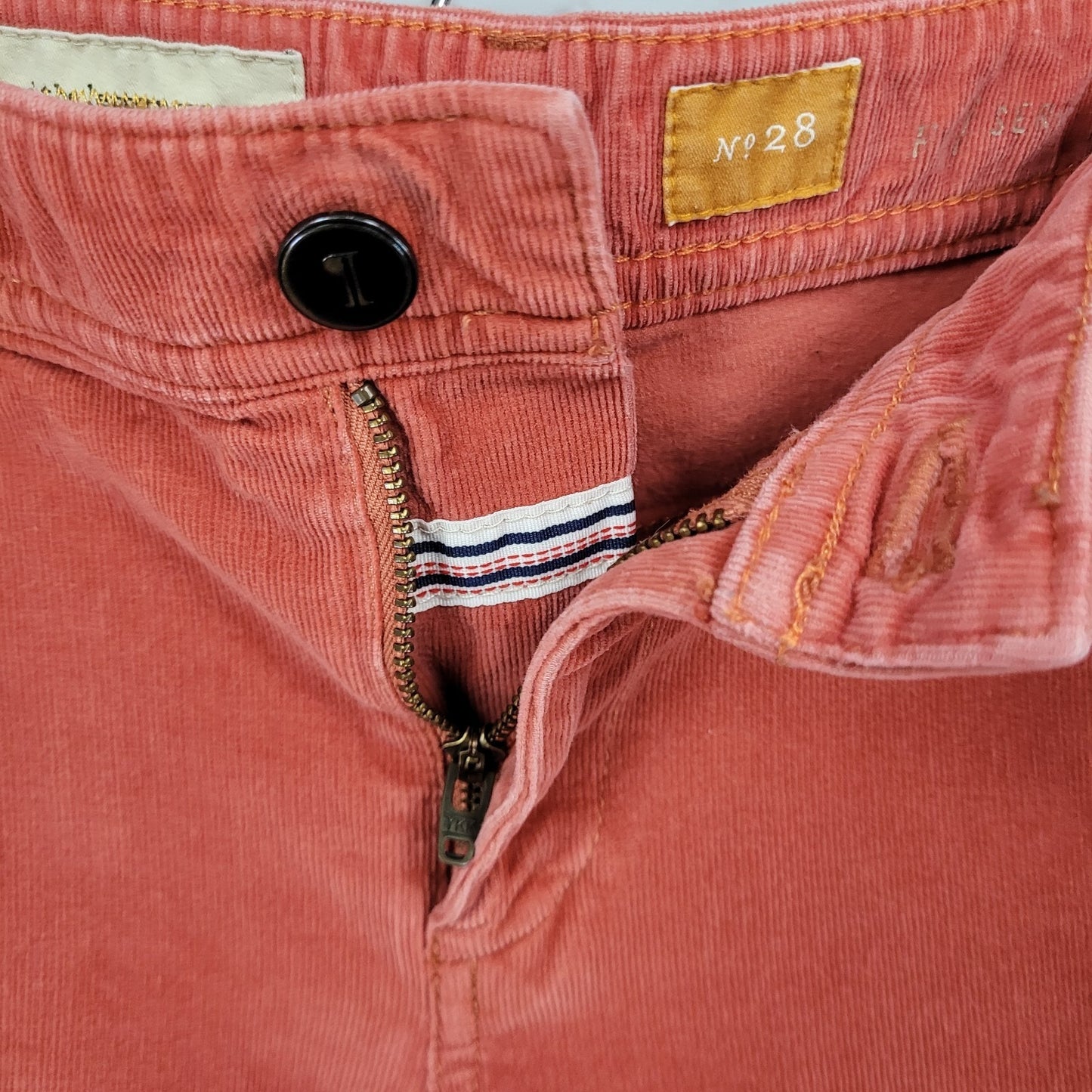 Pilcro & The Letterpress Anthropologie Orange Corduroy Skinny Pants Size 28x30