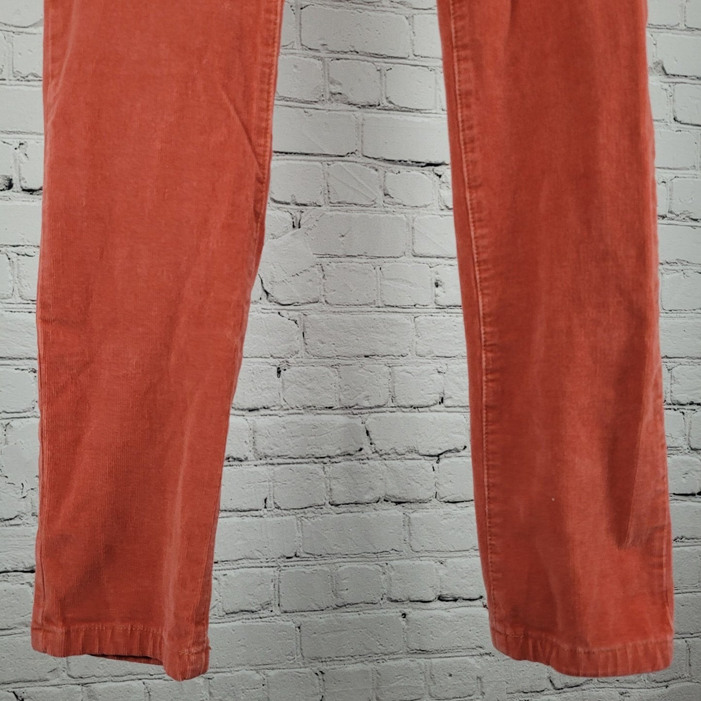 Pilcro & The Letterpress Anthropologie Orange Corduroy Skinny Pants Size 28x30
