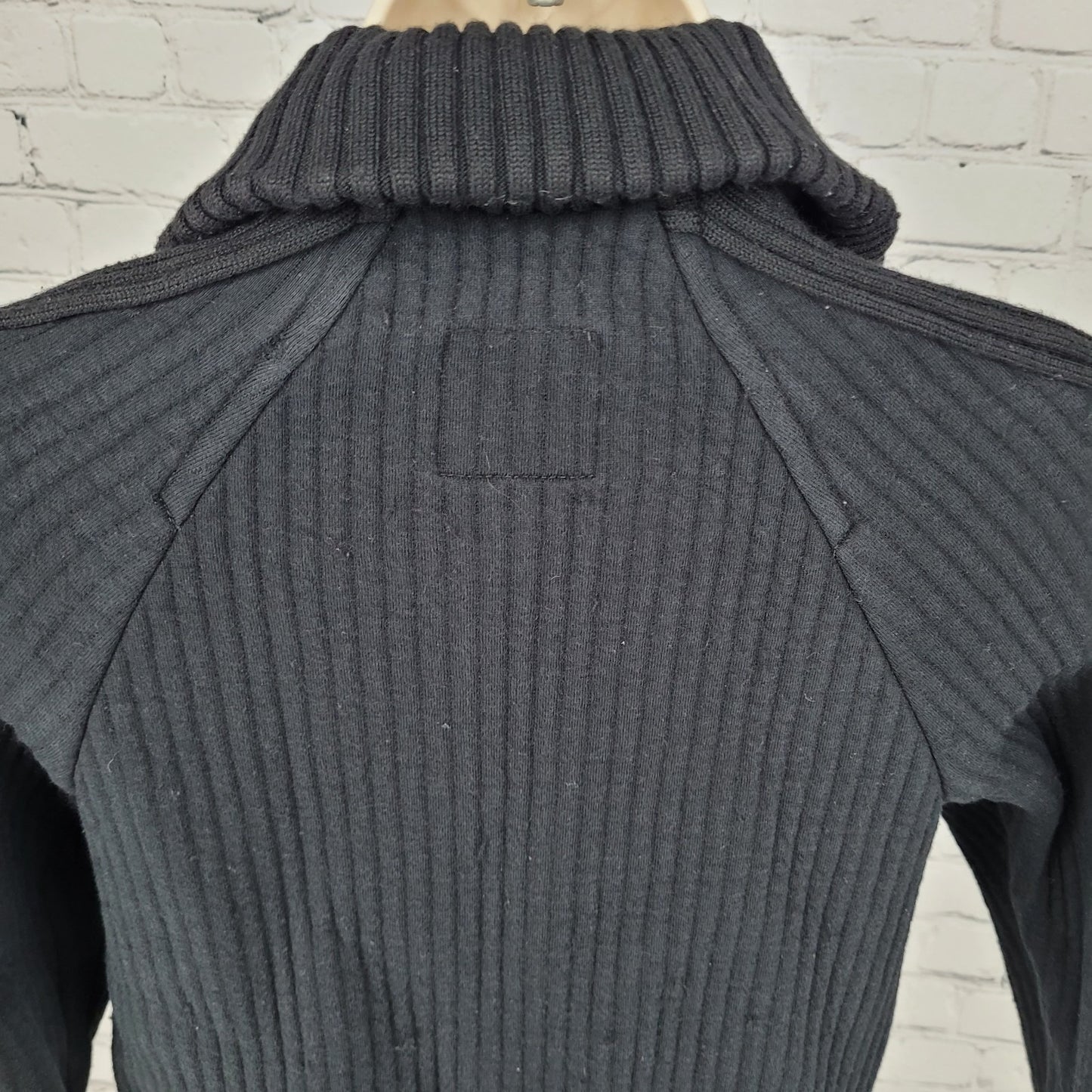 CHANEL Black Wool Blend Knit Full Zip Jacket France Made Size 36 US XS