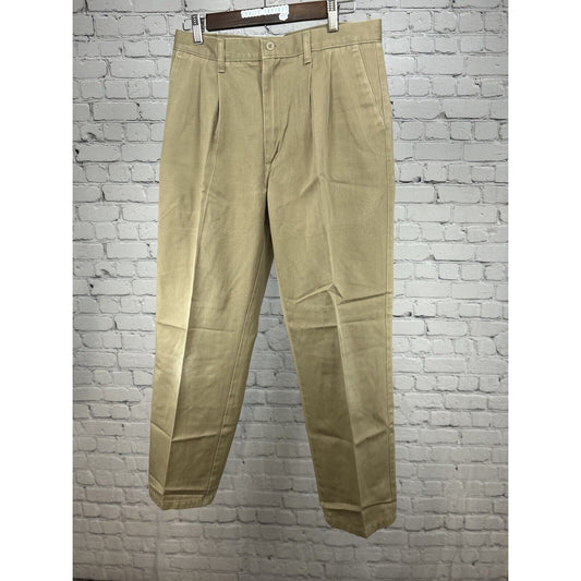 Wrangler Riata Straight Leg 100% Cotton Dark Khaki Pants Size 32x29-95GO