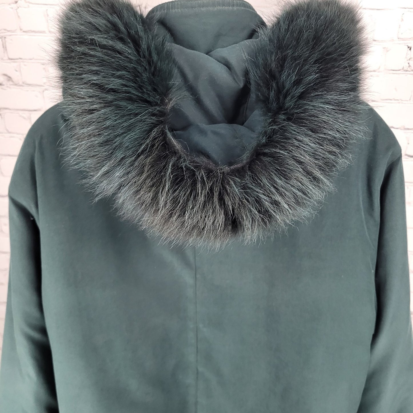 Forecaster Of Boston Green Insulated Removable Fur Trim Hood Zip Jacket Size XS
