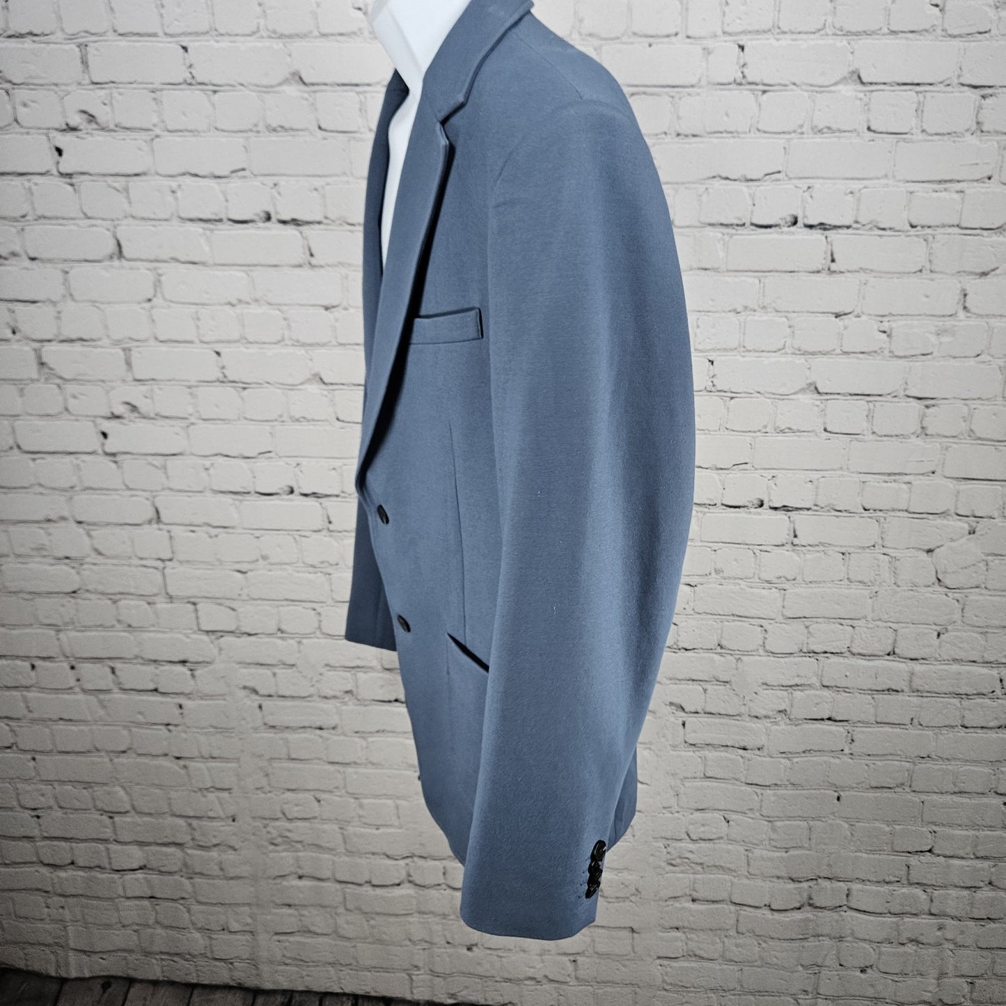 Artefact Bering Sea Blue 2 Button Single Vented Notch Blazer Sport Coat Large L