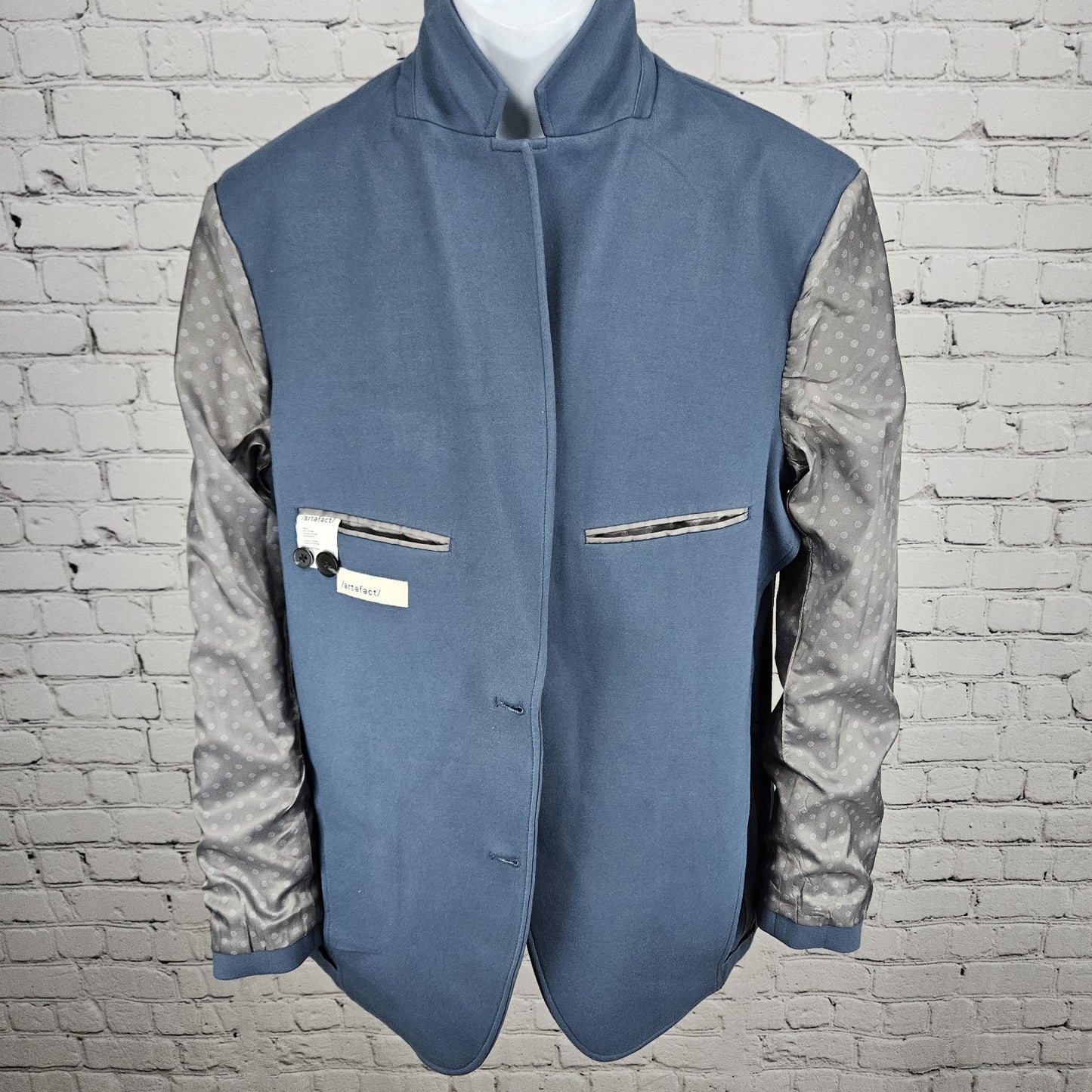 Artefact Bering Sea Blue 2 Button Single Vented Notch Blazer Sport Coat Large L