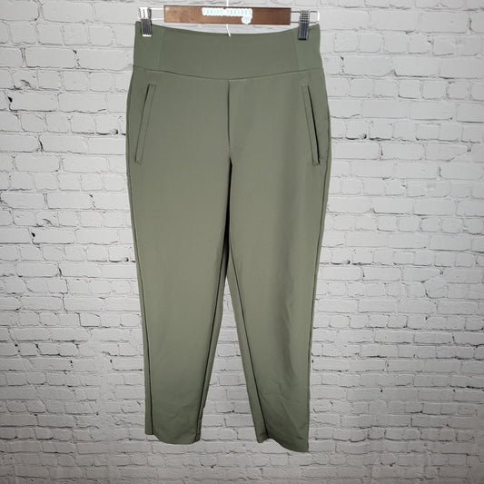 Athleta Green Athleisure Stretch Hiking Pull On Mid Rise Pants Size 0 (25x28)