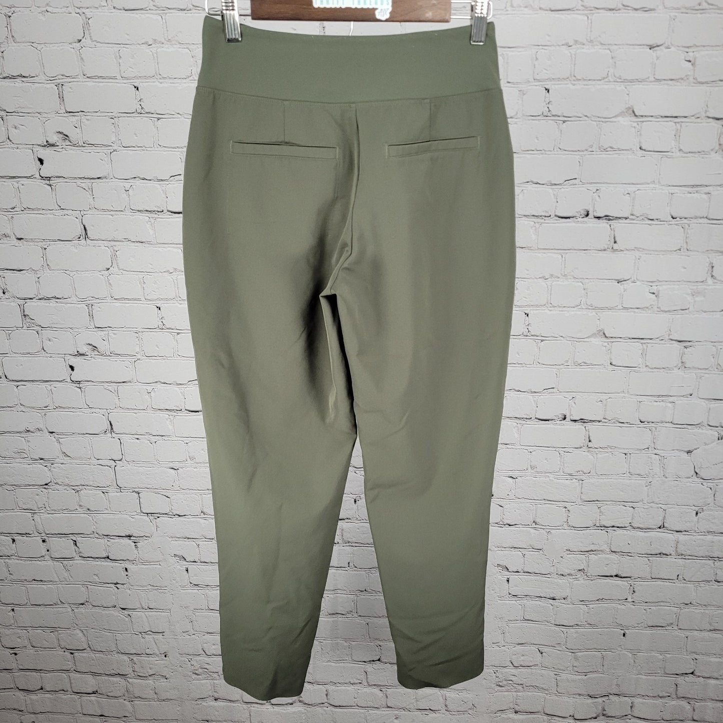 Athleta Green Athleisure Stretch Hiking Pull On Mid Rise Pants Size 0 (25x28)