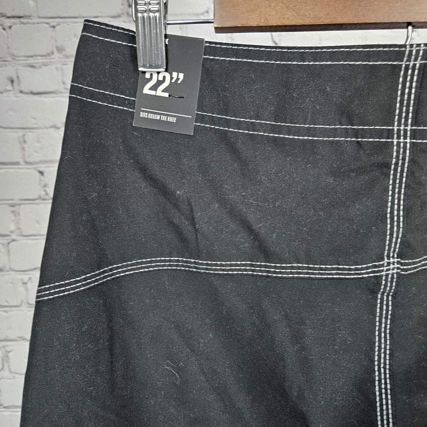 NWT Hurley Black 22" Length Cargo Pocket Drawstring Board Shorts Swim Trunks 30