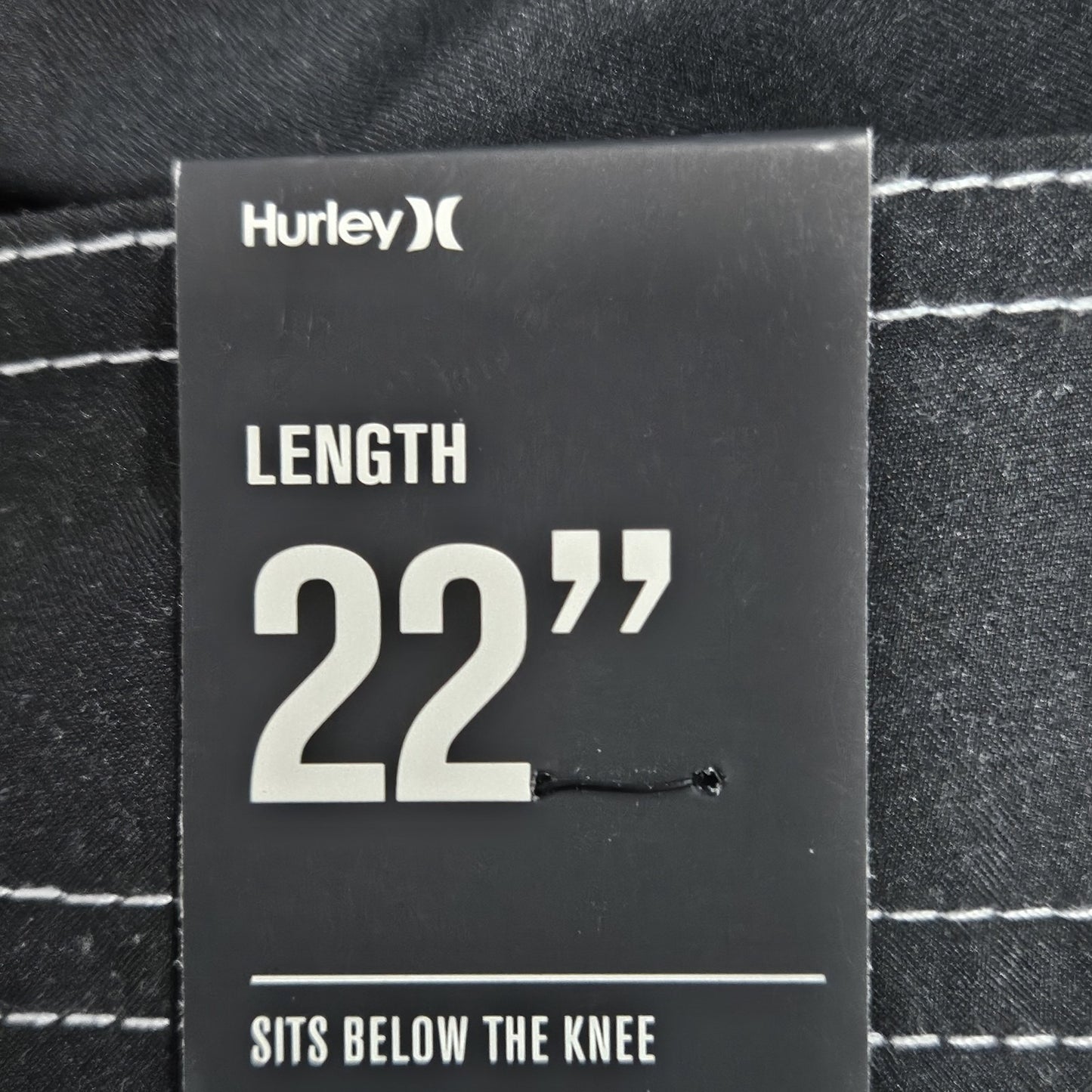 NWT Hurley Black 22" Length Cargo Pocket Drawstring Board Shorts Swim Trunks 30