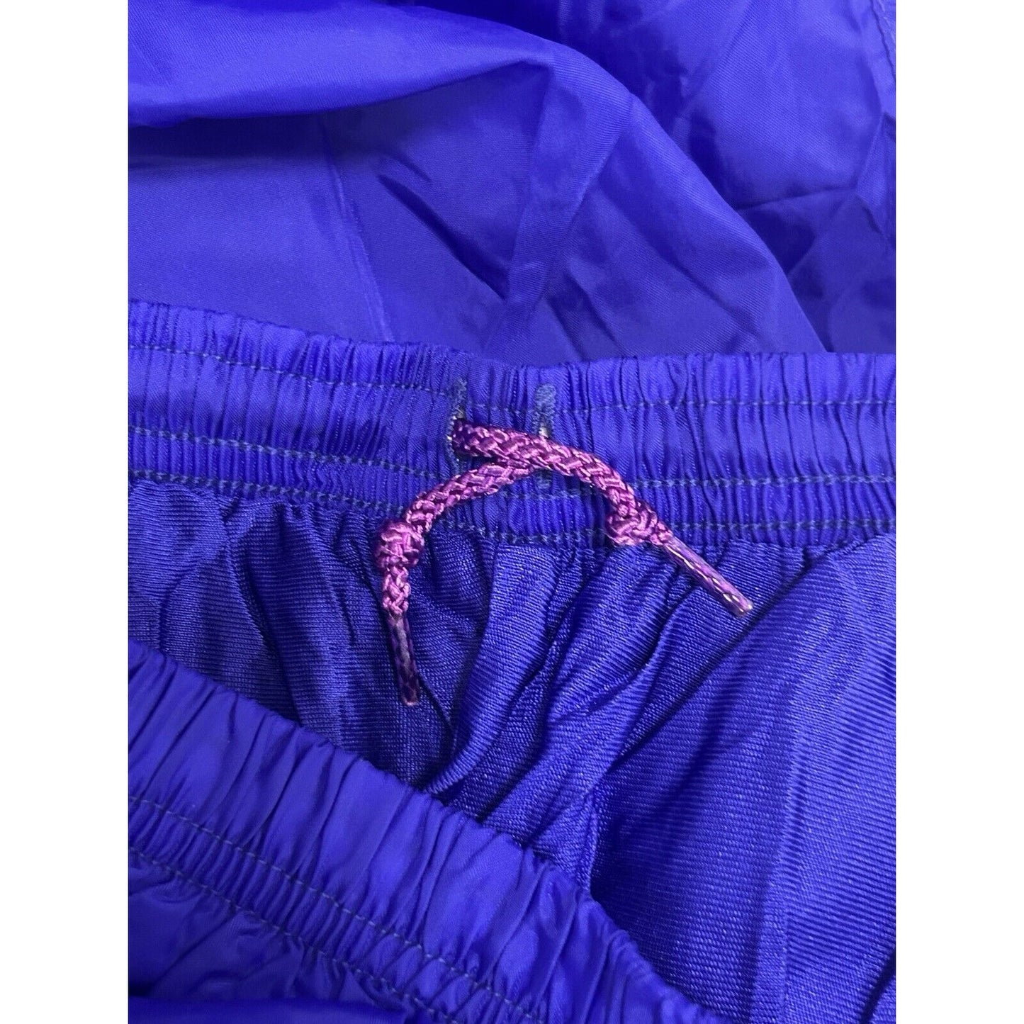VTG Nike Purple Elastic Waist Ankle Zip Athletic Windbreaker Pants Size 14