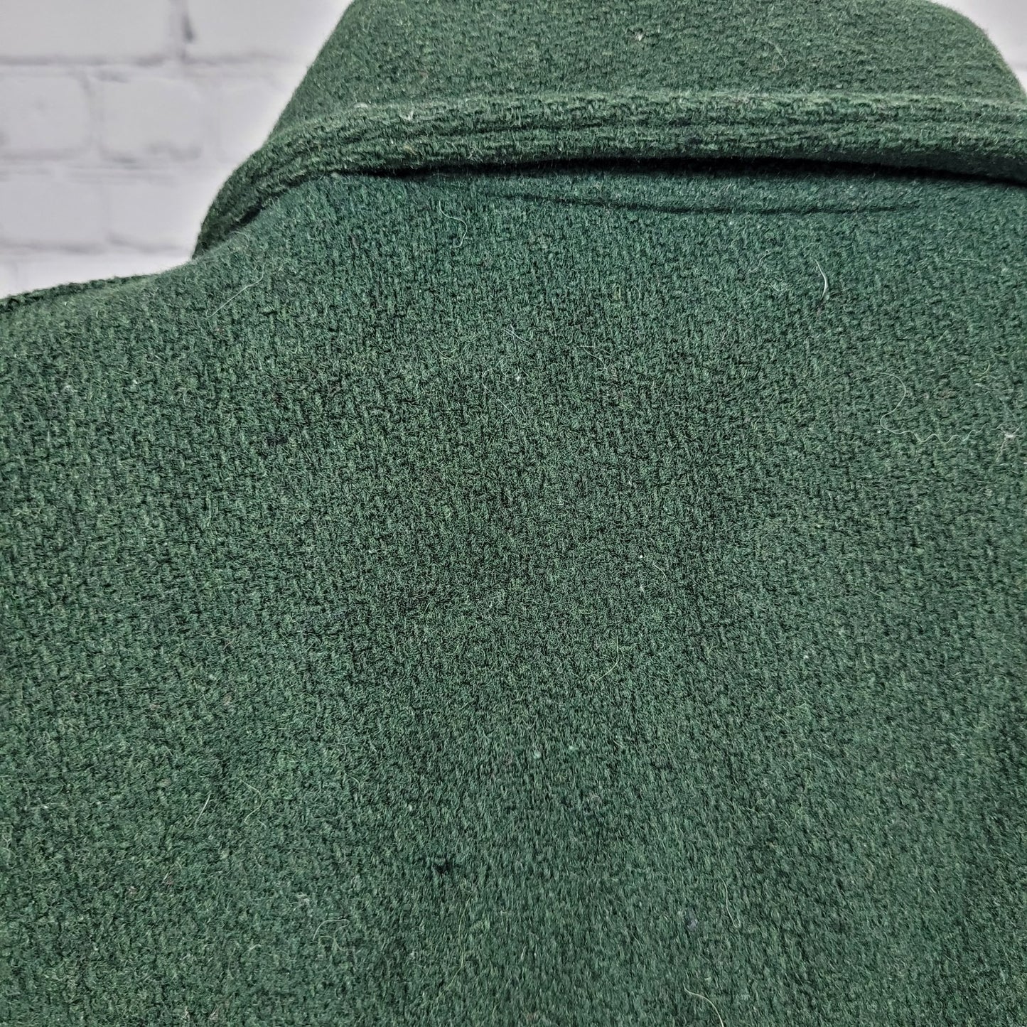 VTG Naugalite Green Tan Snap Pockets Collared Lined Varsity Bomber Jacket XL