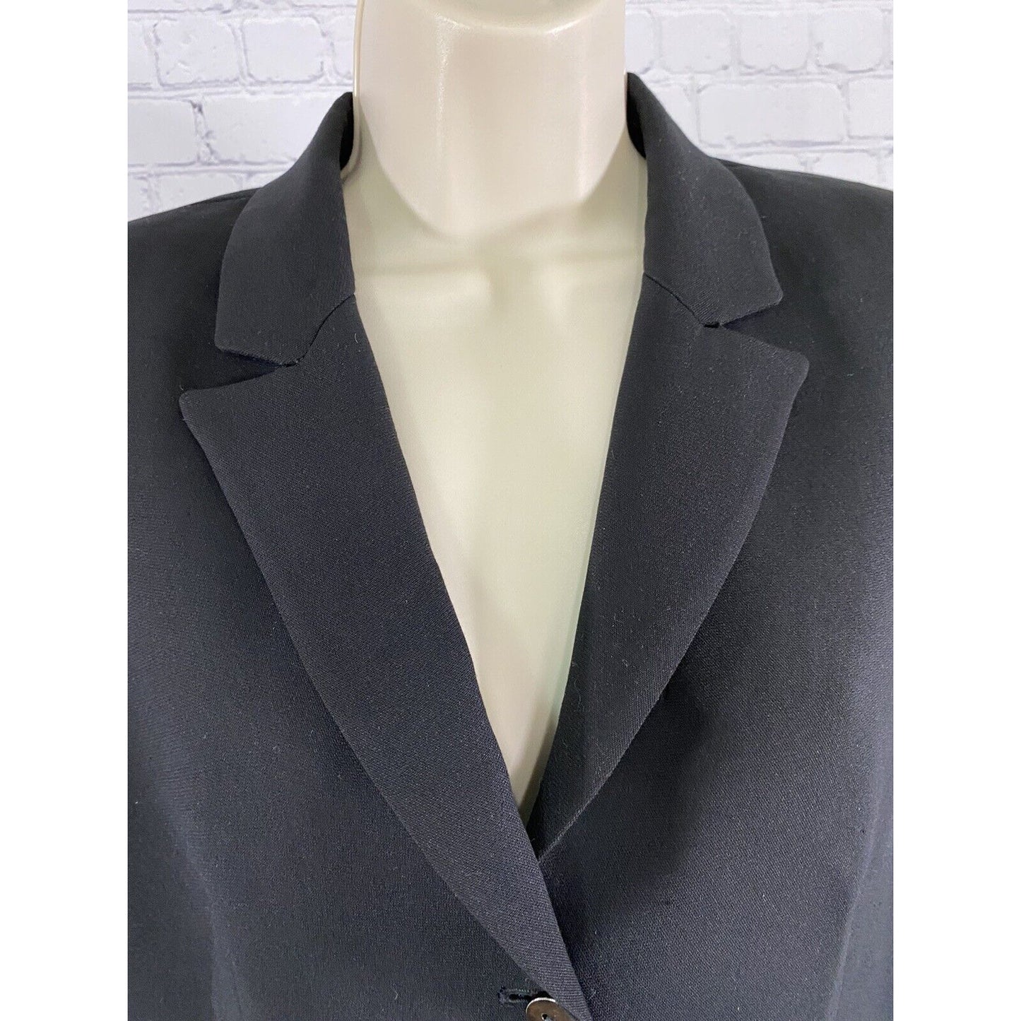Tahari Arthur S Levine Black 3 Button Peak Lapel Blazer Jacket Women’s Size 12